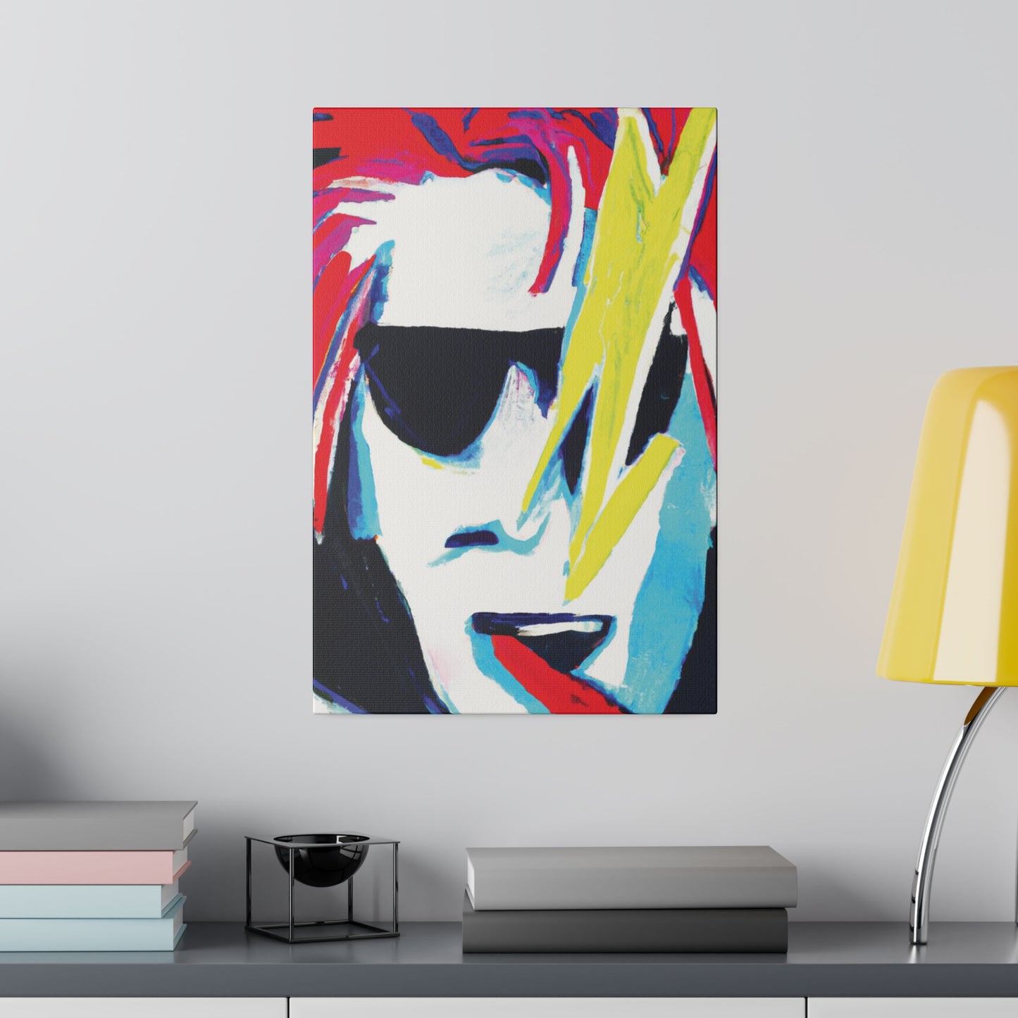 6481K - Rockstar Painting Print | Face | Abstract | Poster | Home Decor | Wall Art | Music Art | Canvas