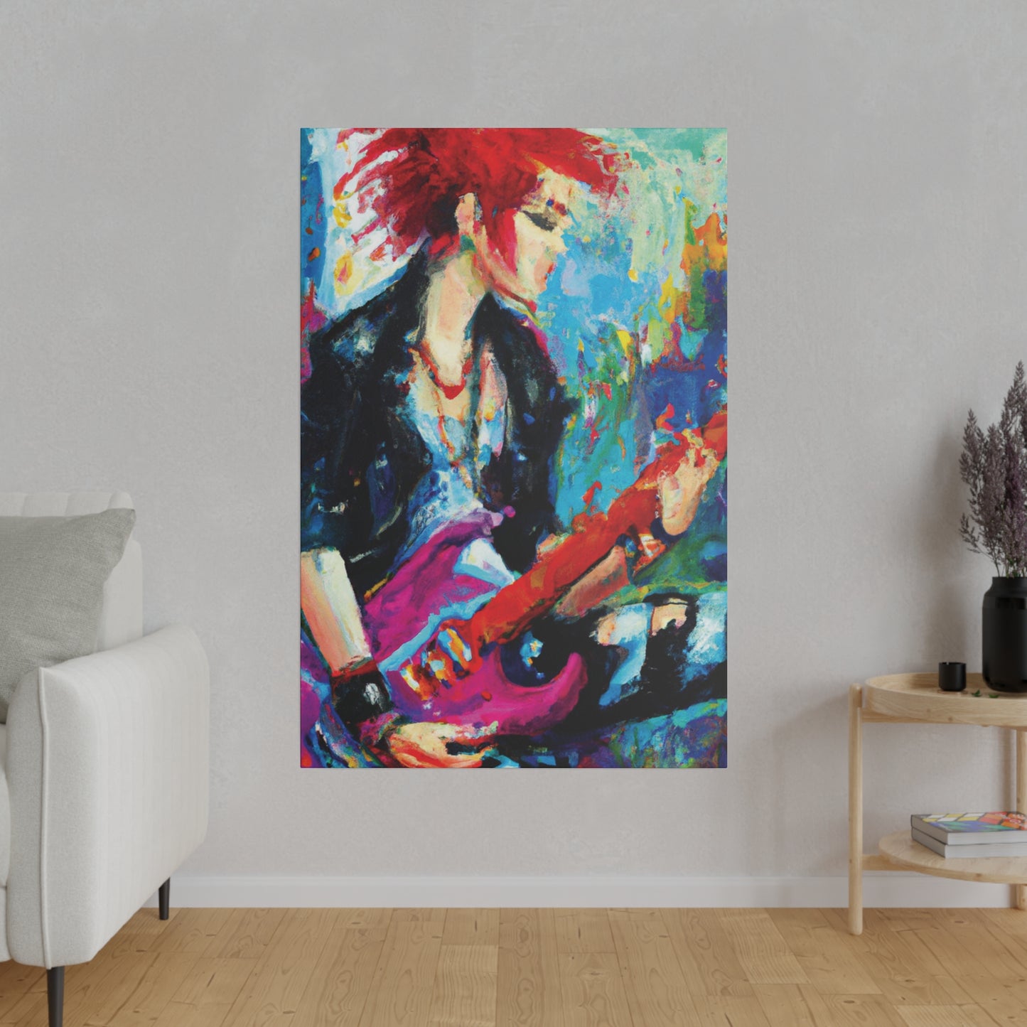 6476F - Rockstar Oil Painting Style Print | Poster | Home Decor | Wall Art | Music Art | Canvas