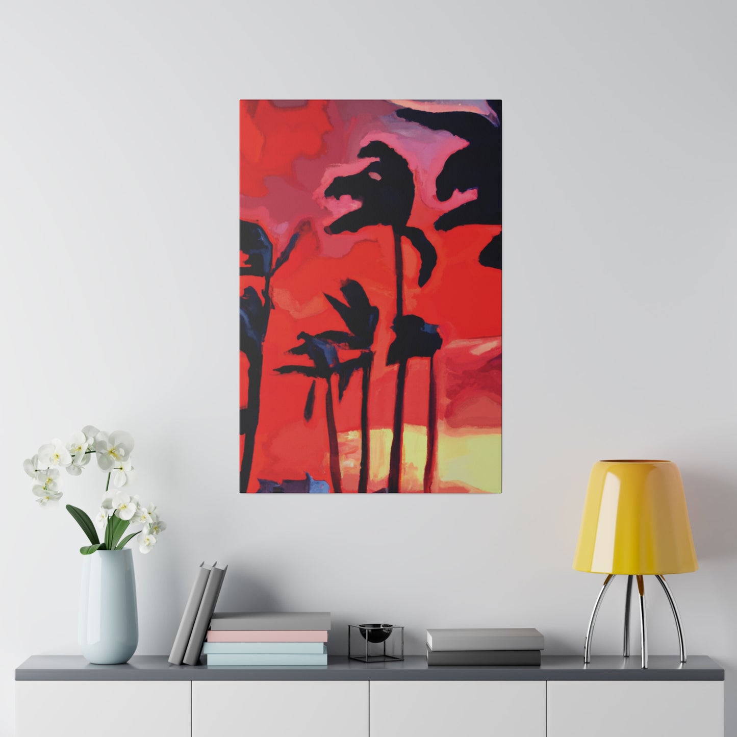 7933T - Miami Beach Sunset Painting Print | Miami | Beach | Sunset | Poster | Home Decor | Wall Art | Canvas