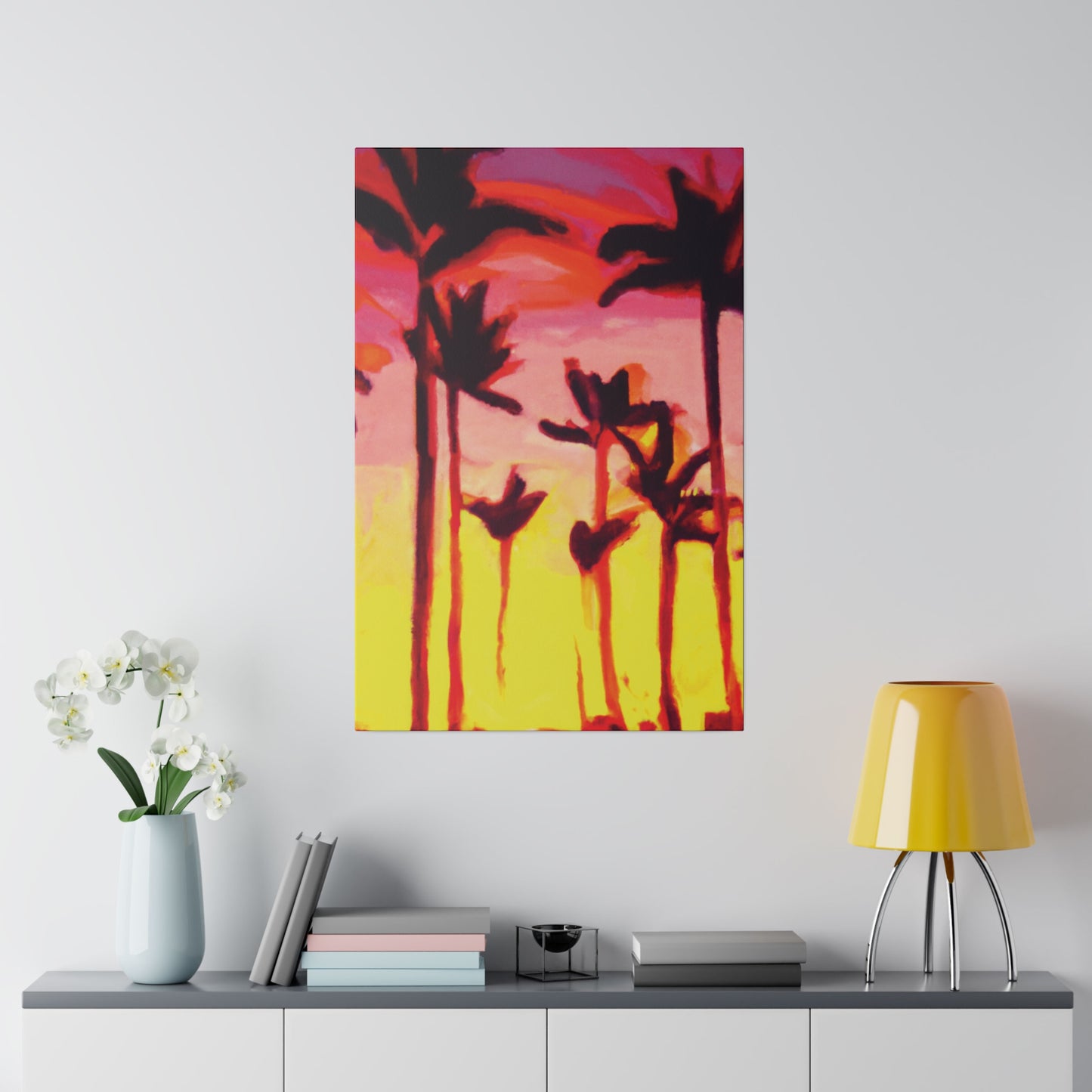 2249A - Miami Beach Sunset Painting Print | Miami | Beach | Sunset | Poster | Home Decor | Wall Art | Canvas