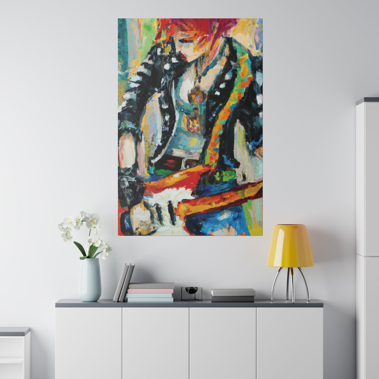 7581U - Rockstar Oil Painting Style Print | Poster | Home Decor | Wall Art | Music Art | Canvas