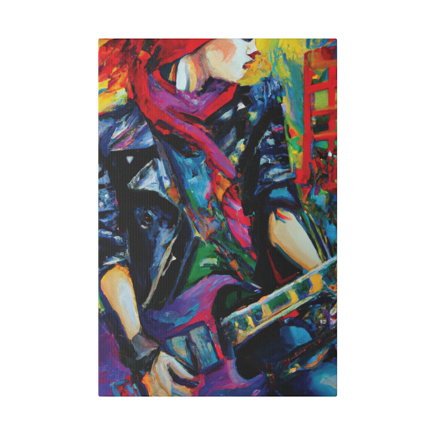 9413L - Rockstar Oil Painting Style Print | Poster | Home Decor | Wall Art | Music Art | Canvas