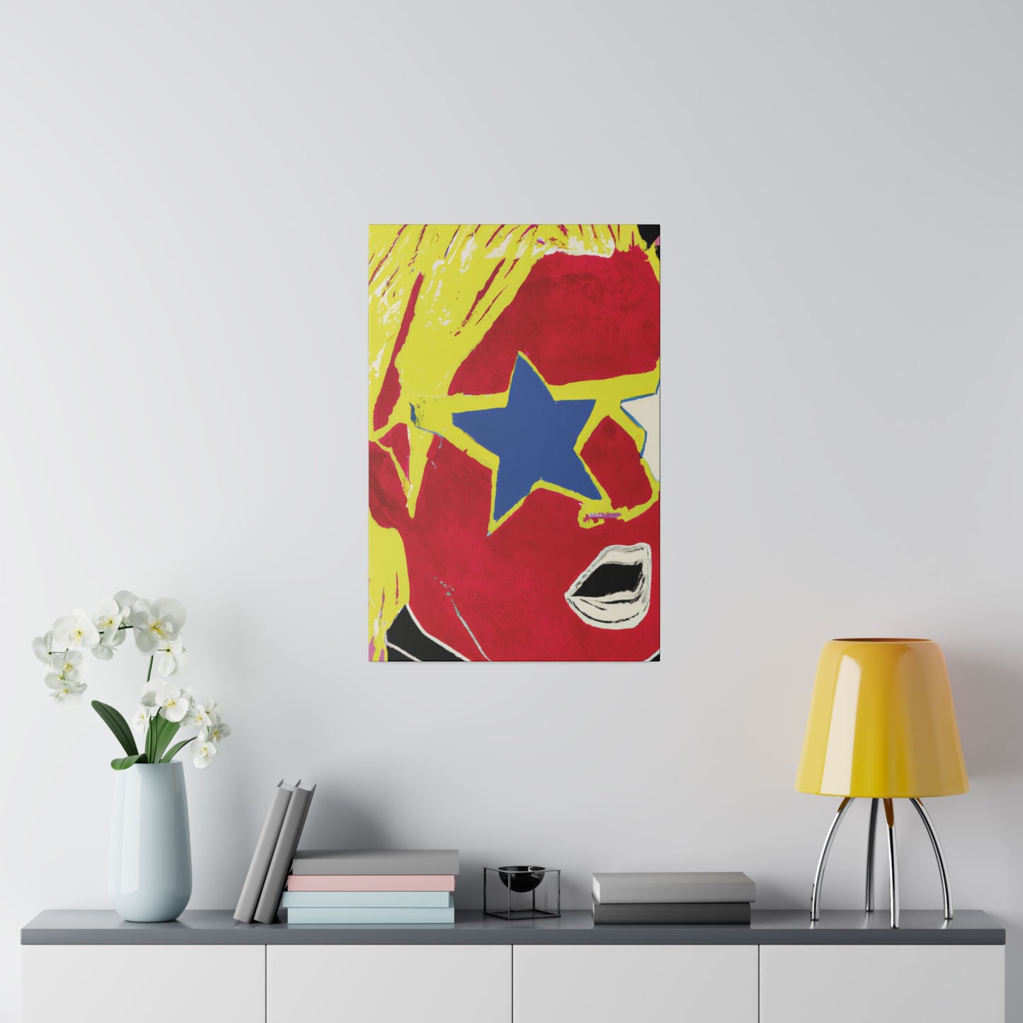 2109Q - Rockstar Painting Print | Face | Abstract | Poster | Home Decor | Wall Art | Music Art | Canvas