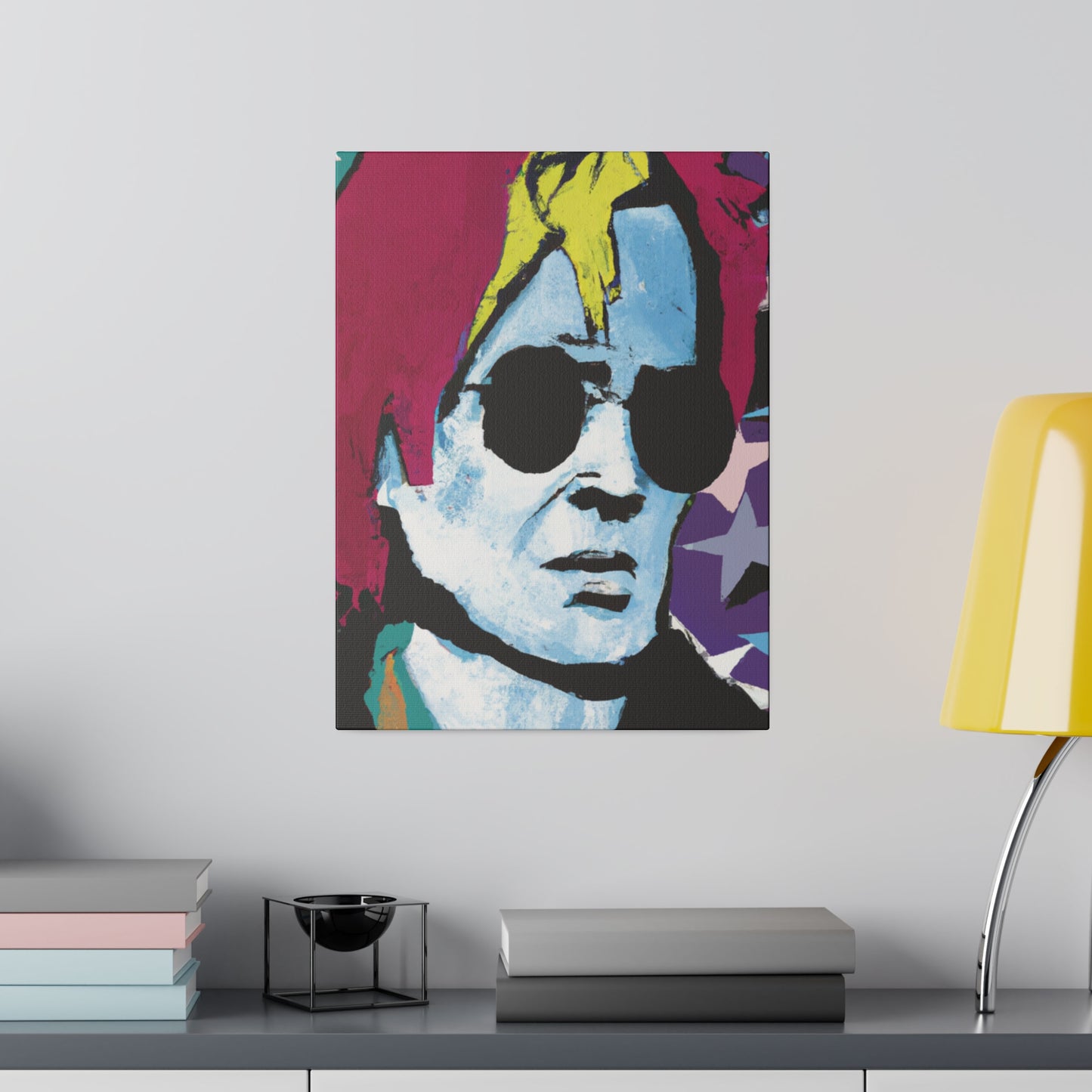 7157H - Rockstar Painting Print | Face | Abstract | Poster | Home Decor | Wall Art | Music Art | Canvas