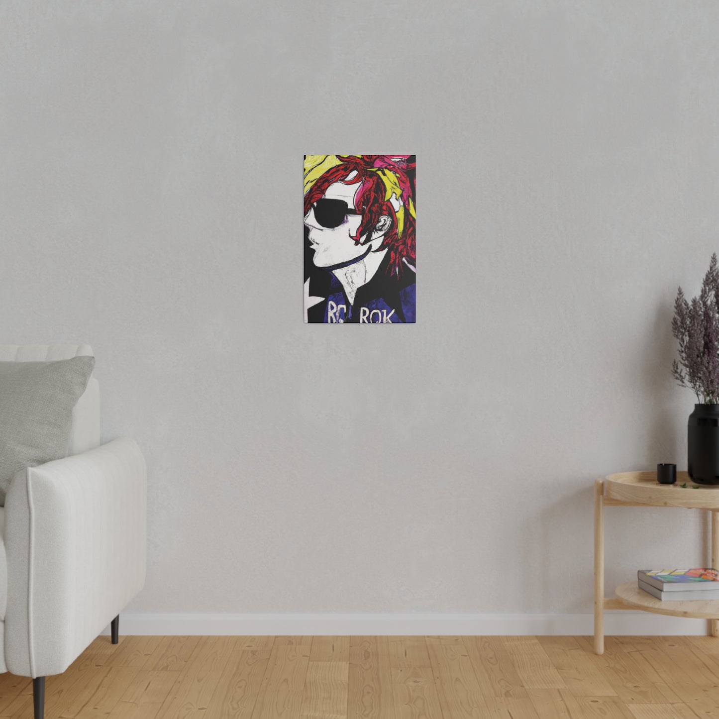 7561C - Rockstar Painting Print | Face | Abstract | Poster | Home Decor | Wall Art | Music Art | Canvas