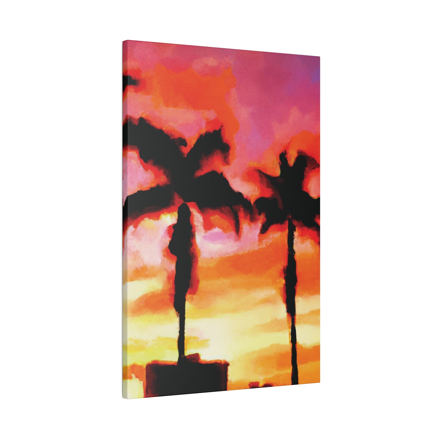 1413Q - Miami Beach Sunset Painting Print | Miami | Beach | Sunset | Poster | Home Decor | Wall Art | Canvas