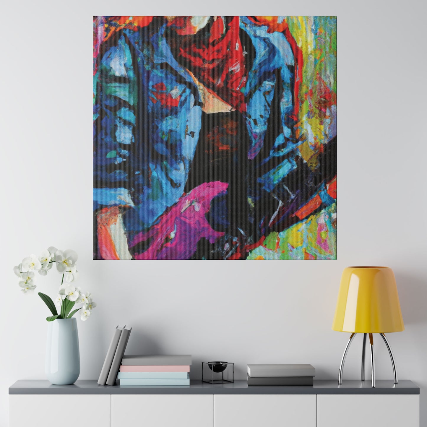 9531Q - Rockstar Oil Painting Style Print | Poster | Home Decor | Wall Art | Music Art | Canvas