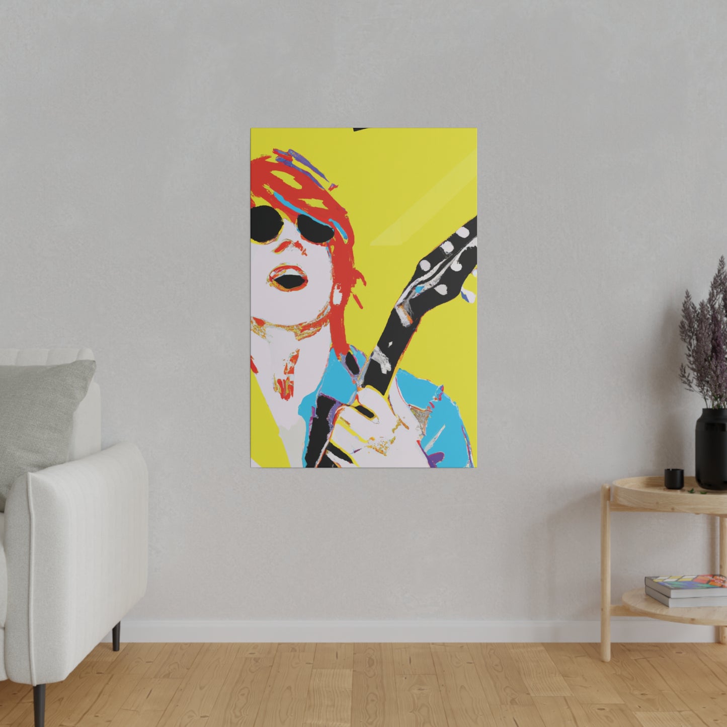 846Q - Rockstar Painting Print | Face | Abstract | Poster | Home Decor | Wall Art | Music Art | Canvas