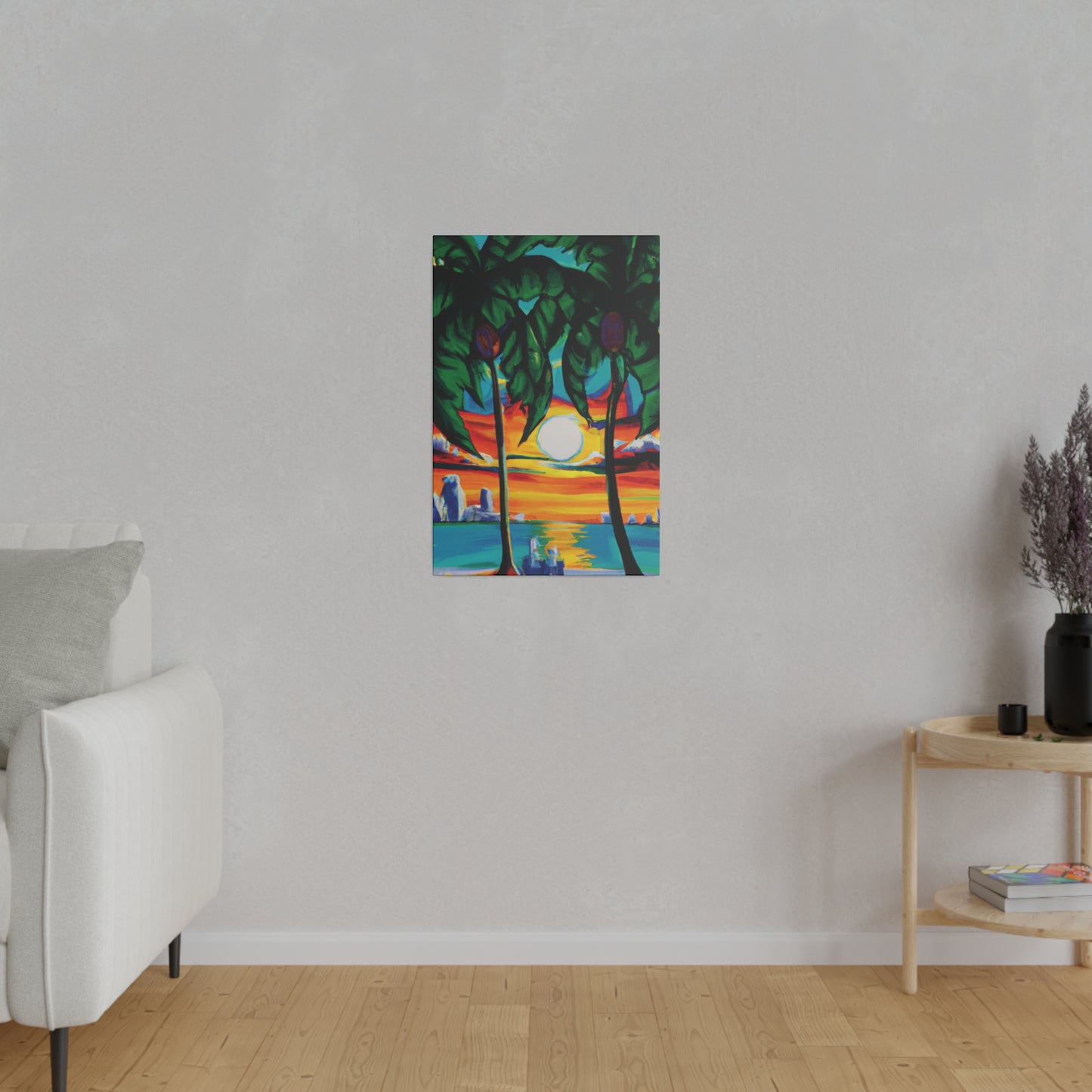 7643V - Miami Beach Sunset Painting Print | Miami | Beach | Sunset | Poster | Home Decor | Wall Art | Canvas