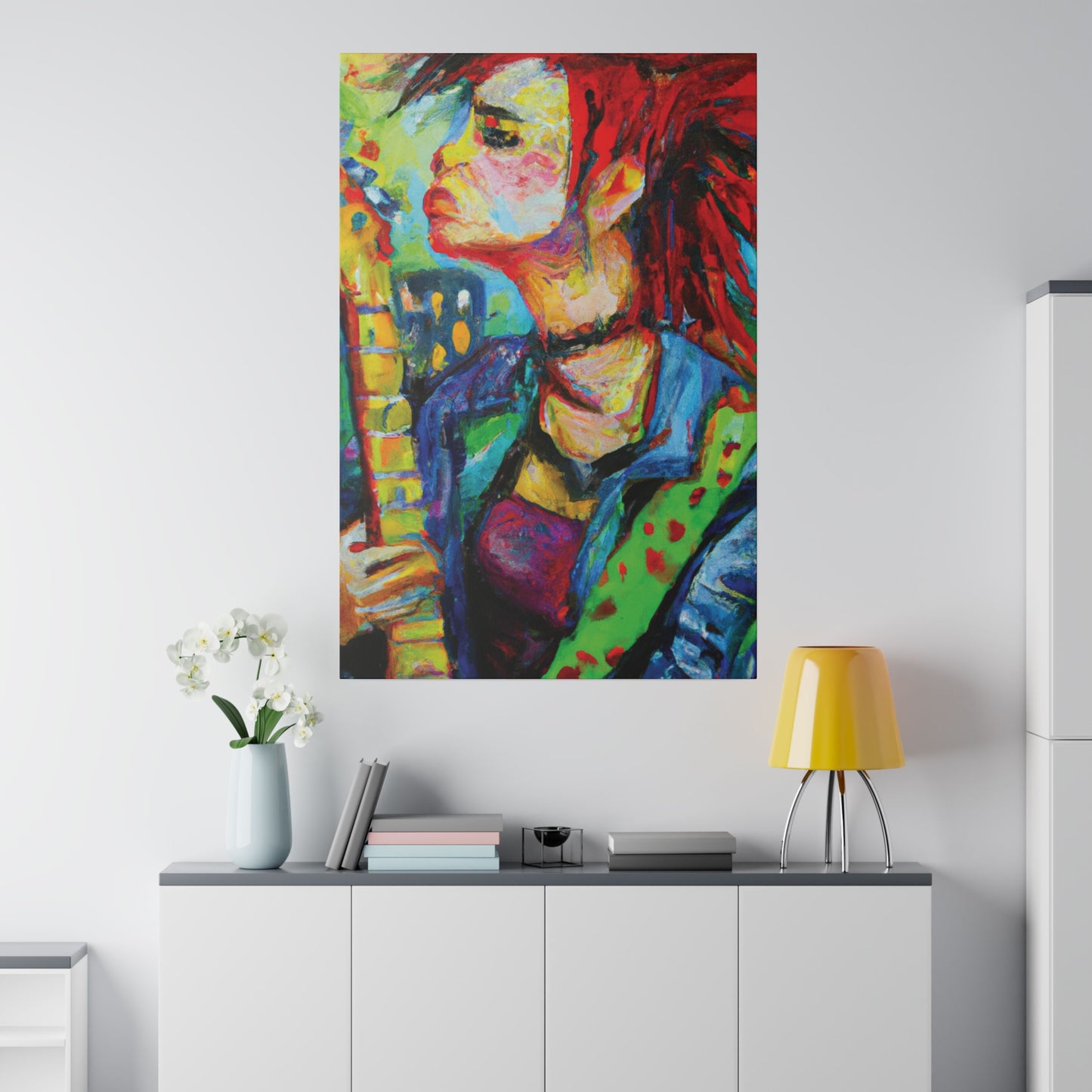 4898X - Rockstar Oil Painting Style Print | Poster | Home Decor | Wall Art | Music Art | Canvas