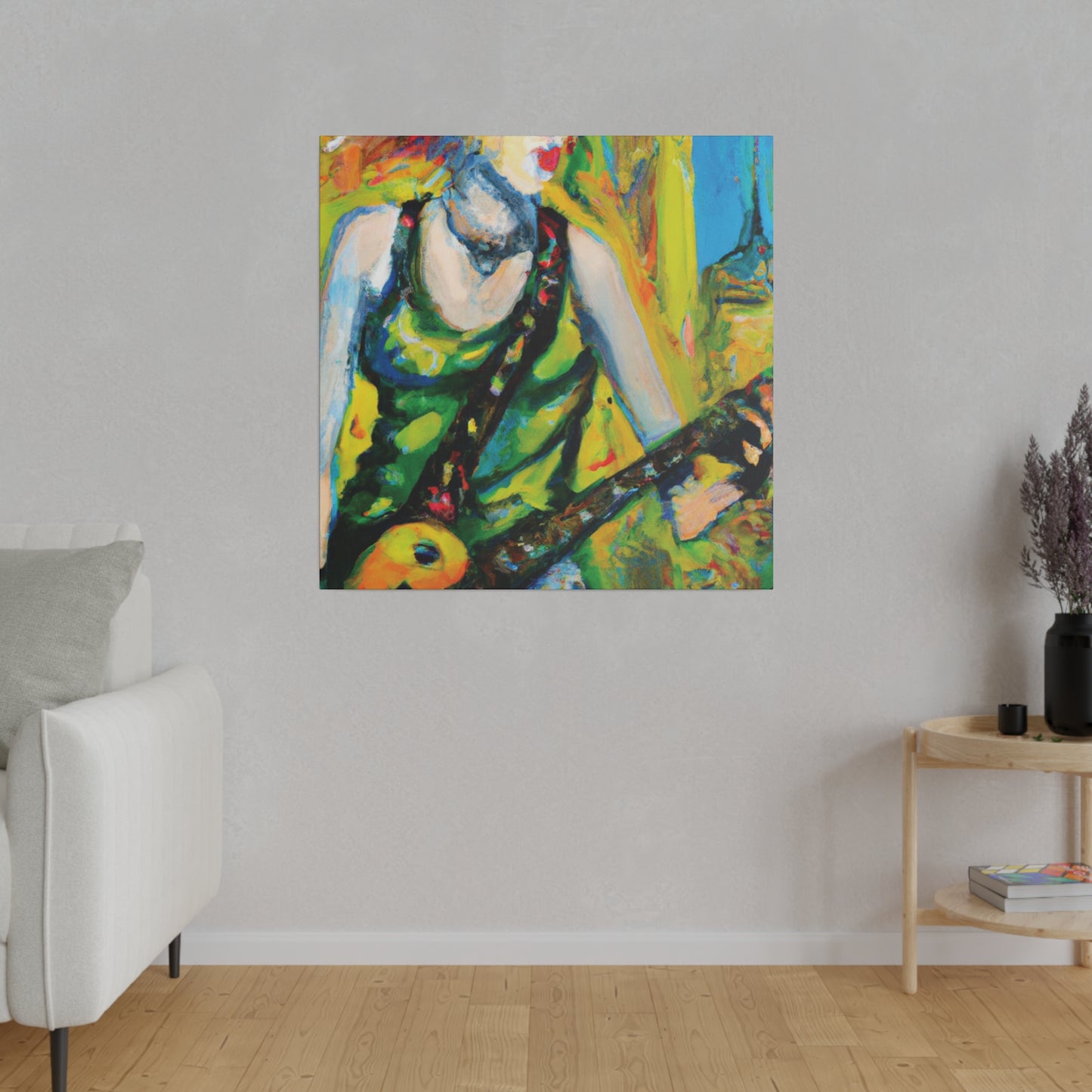 4713C - Rockstar Oil Painting Style Print | Poster | Home Decor | Wall Art | Music Art | Canvas