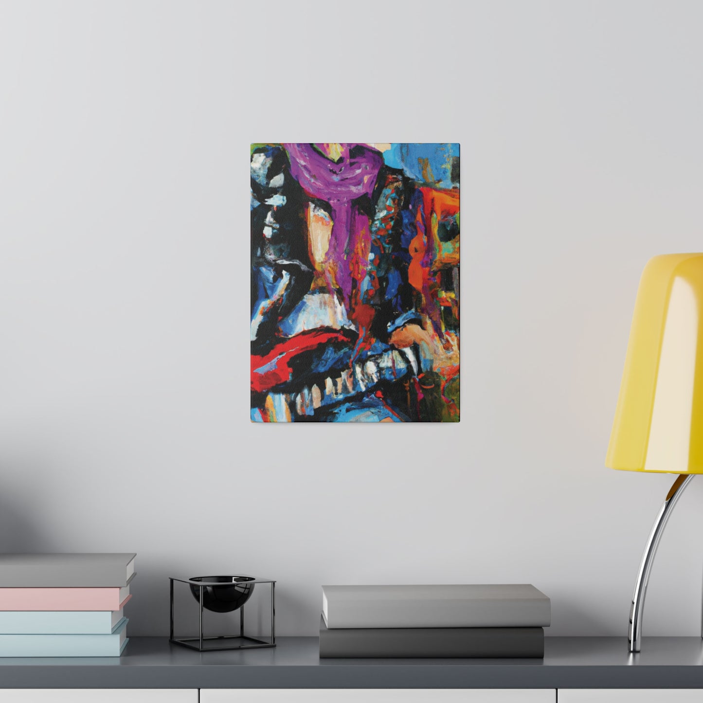 6696F - Rockstar Oil Painting Style Print | Poster | Home Decor | Wall Art | Music Art | Canvas