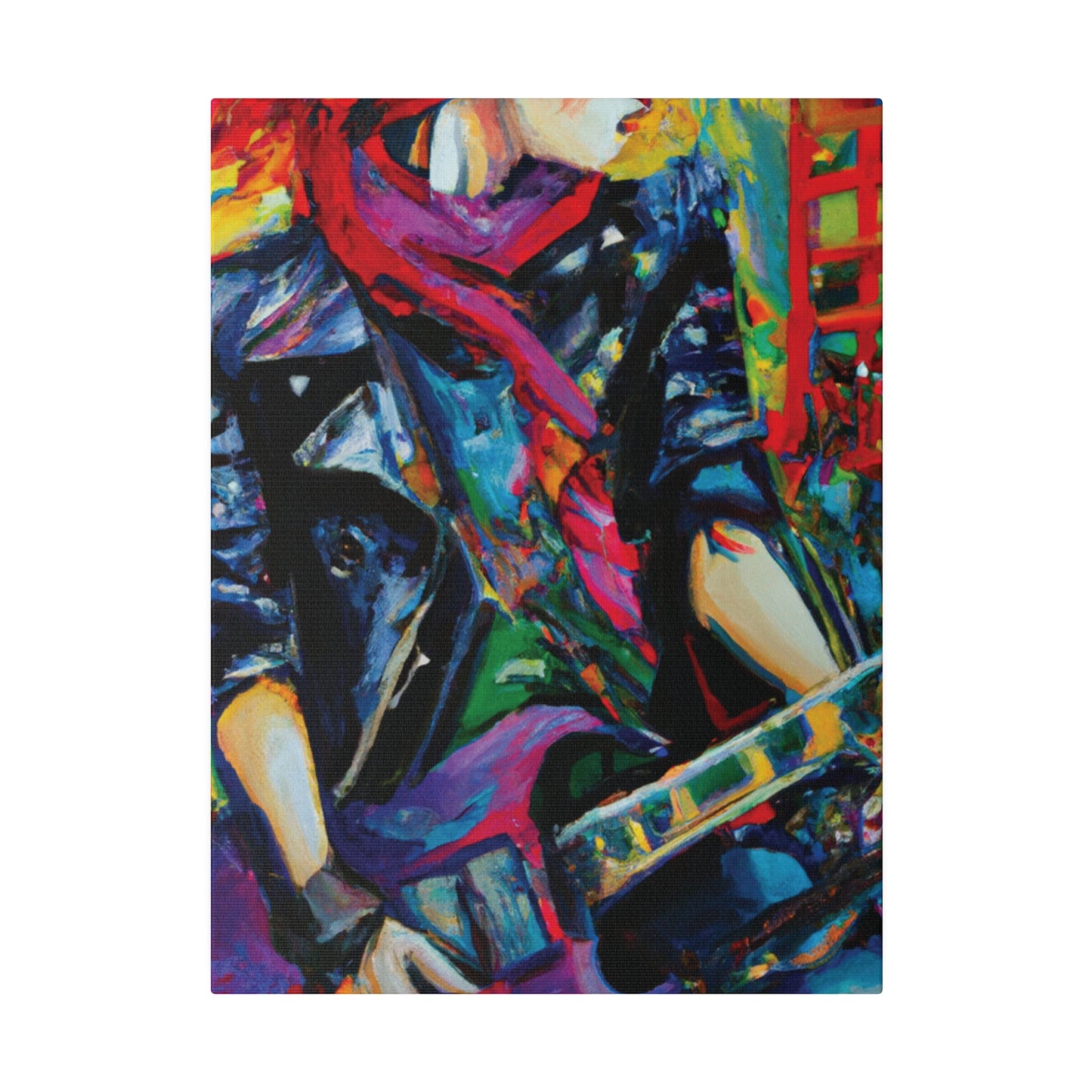 9413L - Rockstar Oil Painting Style Print | Poster | Home Decor | Wall Art | Music Art | Canvas