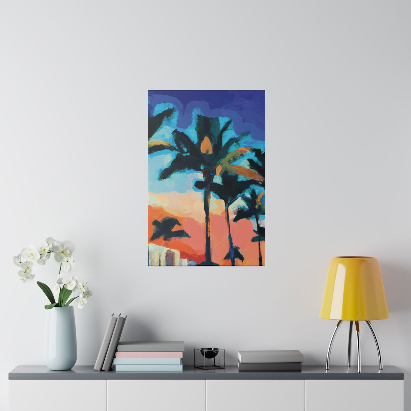 5637G - Miami Beach Sunset Painting Print | Miami | Beach | Sunset | Poster | Home Decor | Wall Art | Canvas