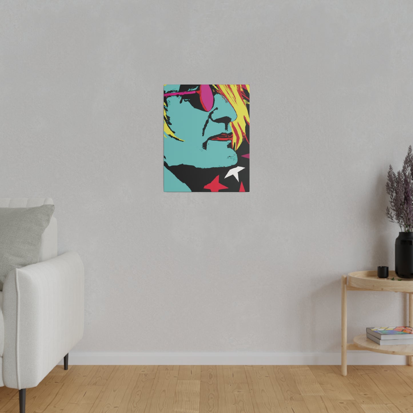 9486Q - Rockstar Painting Print | Face | Abstract | Poster | Home Decor | Wall Art | Music Art | Canvas