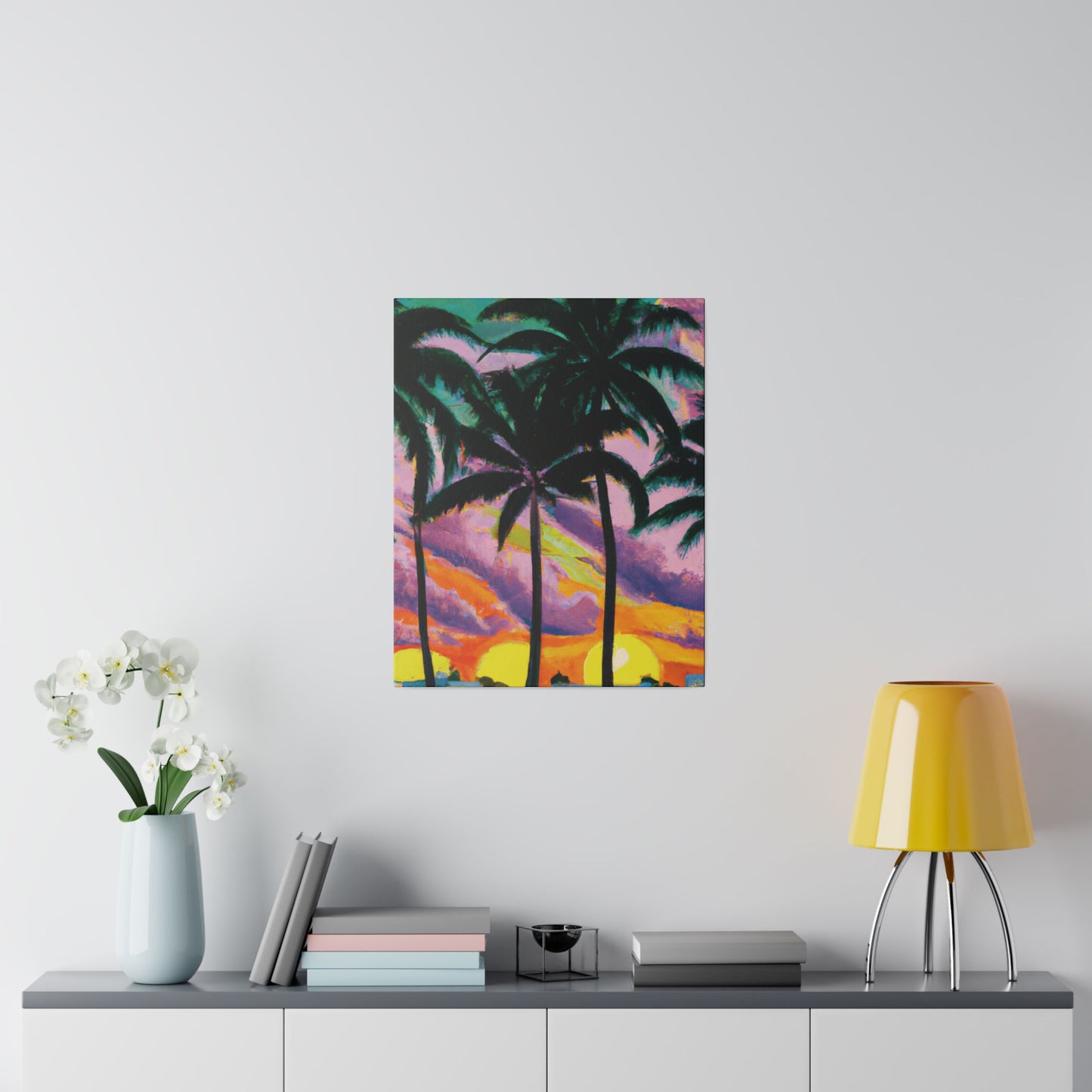 8789Q - Miami Beach Sunset Painting Print | Miami | Beach | Sunset | Poster | Home Decor | Wall Art | Canvas