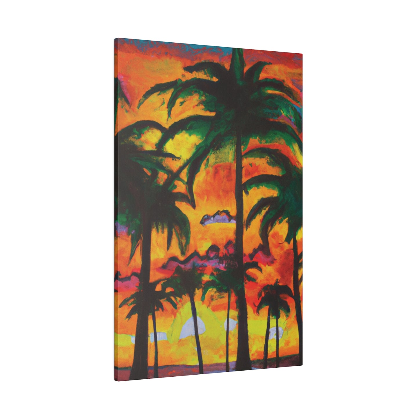 5820T - Miami Beach Sunset Painting Print | Miami | Beach | Sunset | Poster | Home Decor | Wall Art | Canvas