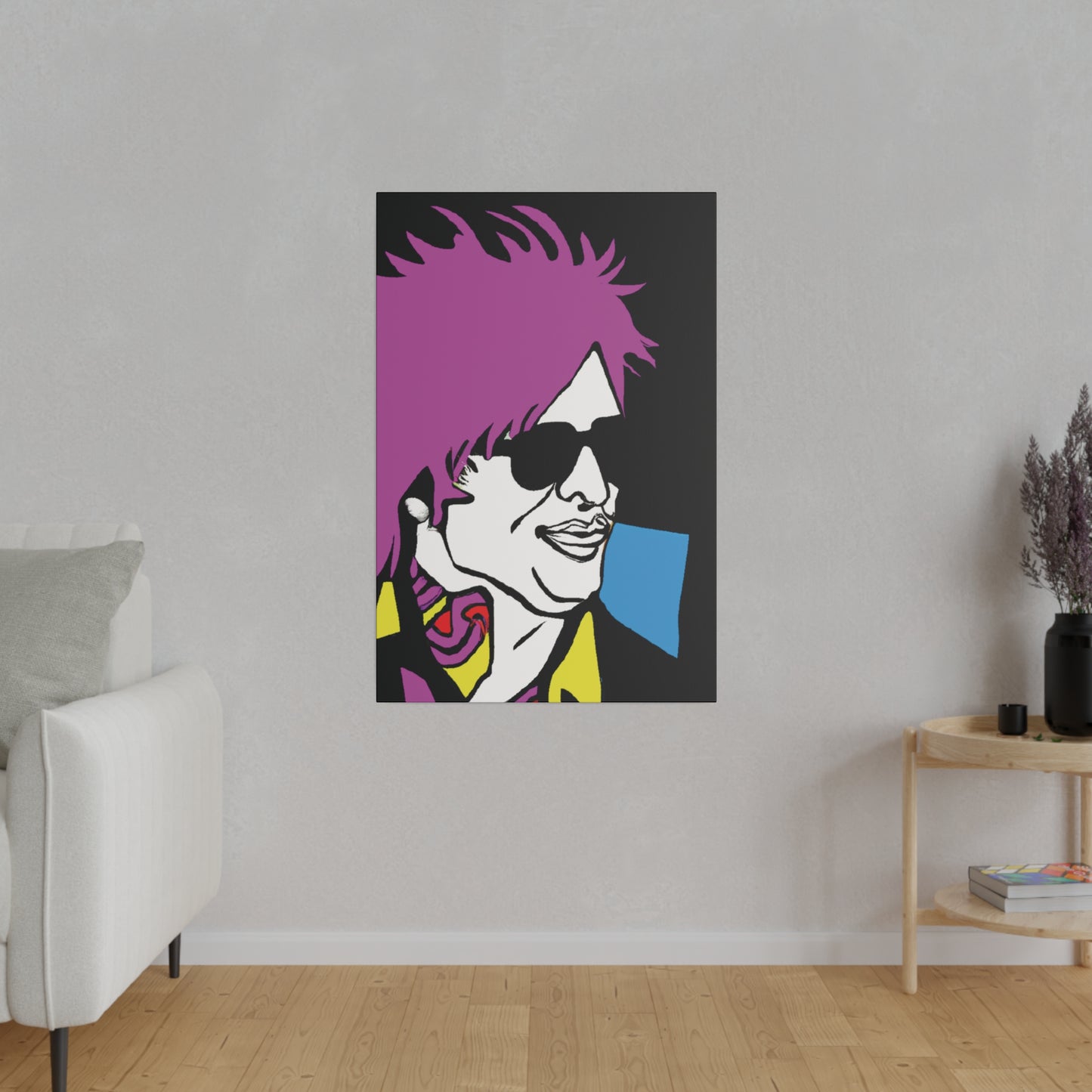 5182H - Rockstar Painting Print | Face | Abstract | Poster | Home Decor | Wall Art | Music Art | Canvas