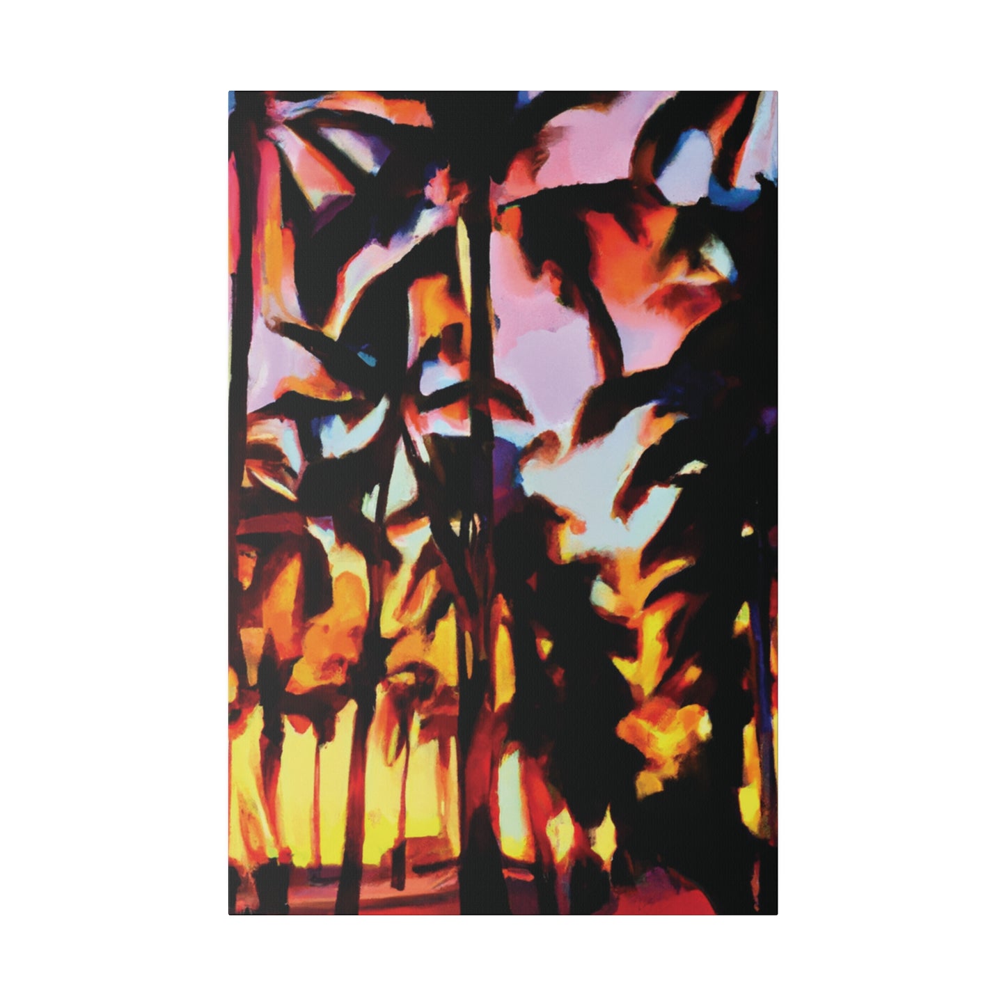 9123T - Miami Beach Sunset Painting Print | Miami | Beach | Sunset | Poster | Home Decor | Wall Art | Canvas