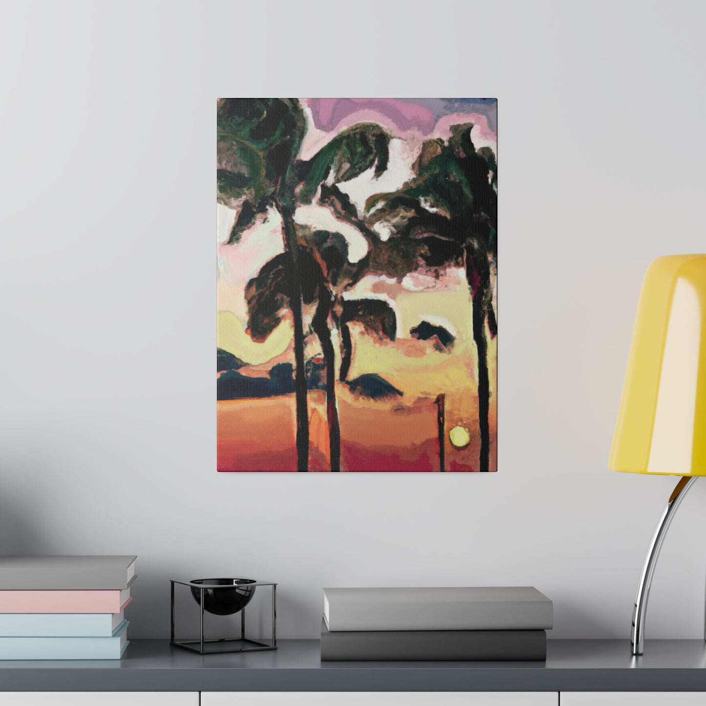 8274F - Miami Beach Sunset Painting Print | Miami | Beach | Sunset | Poster | Home Decor | Wall Art | Canvas