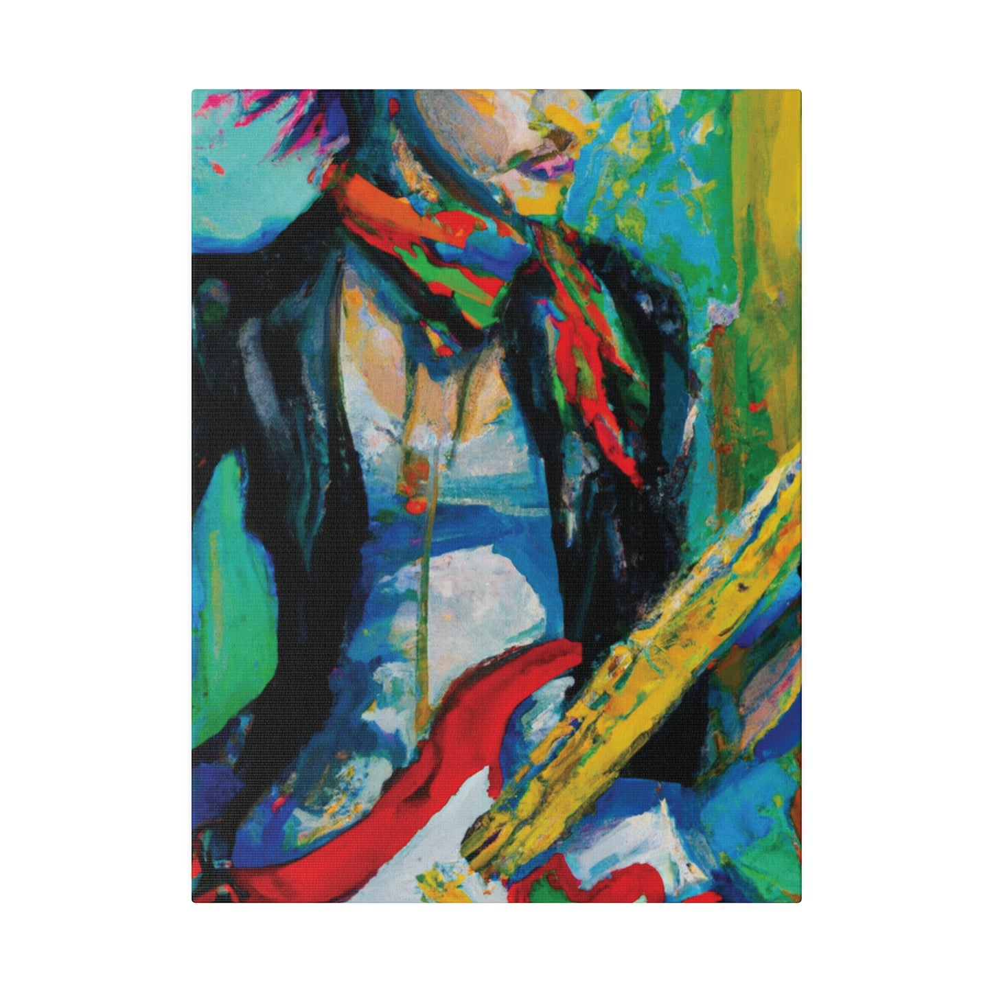 7264L - Rockstar Oil Painting Style Print | Poster | Home Decor | Wall Art | Music Art | Canvas