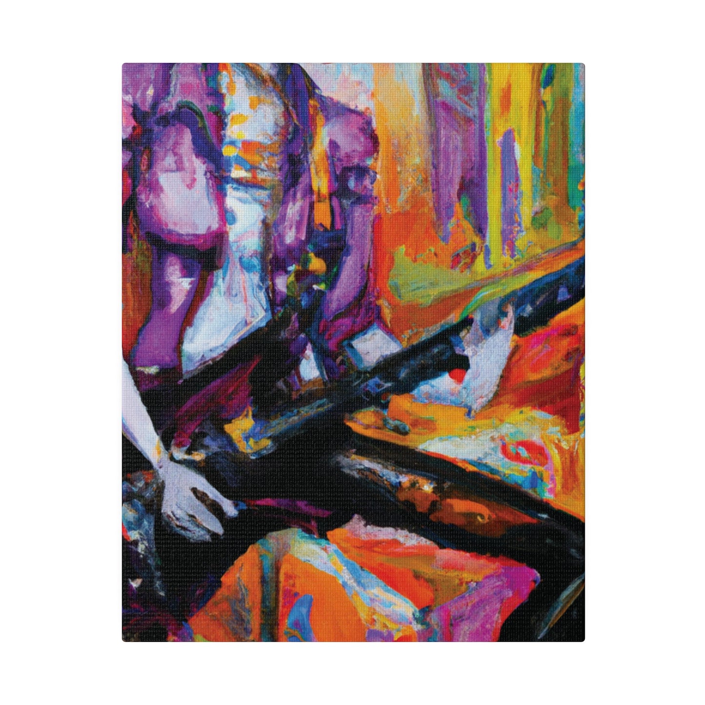 477F - Rockstar Oil Painting Style Print | Poster | Home Decor | Wall Art | Music Art | Canvas