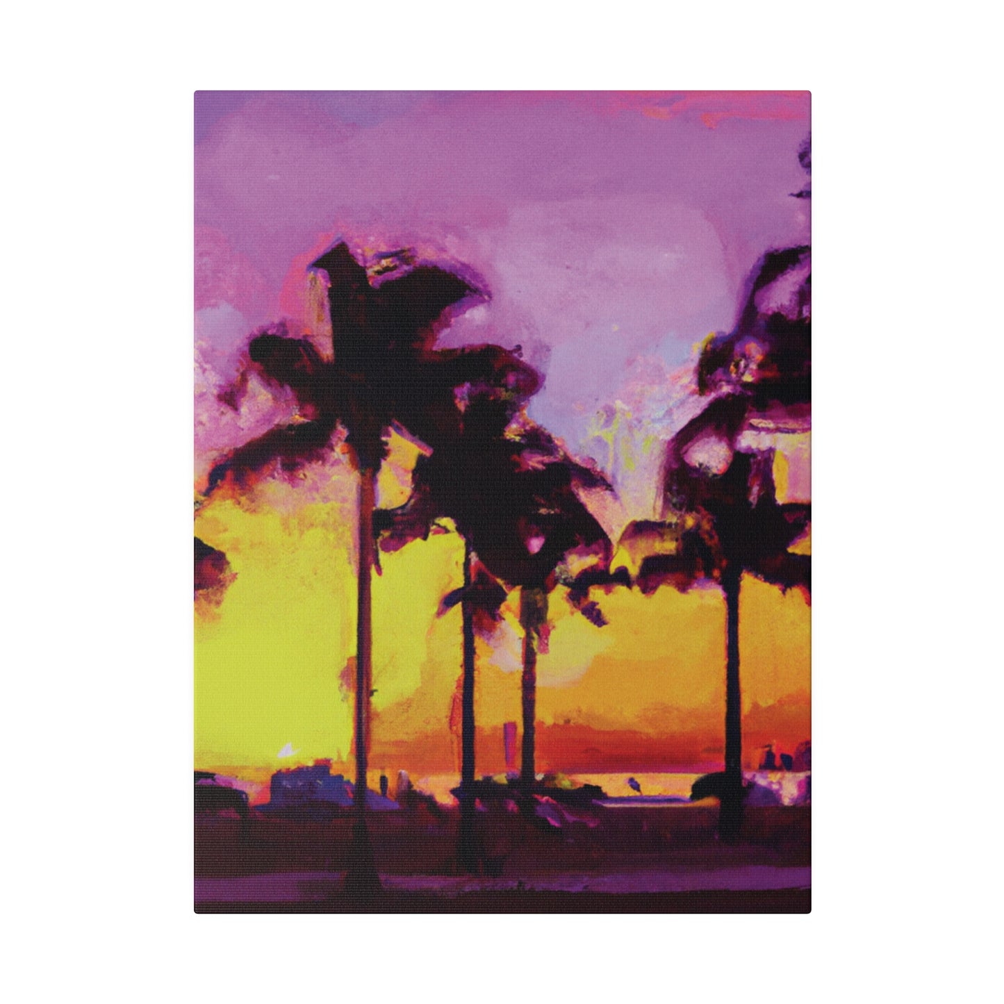 3958L - Miami Beach Sunset Painting Print | Miami | Beach | Sunset | Poster | Home Decor | Wall Art | Canvas