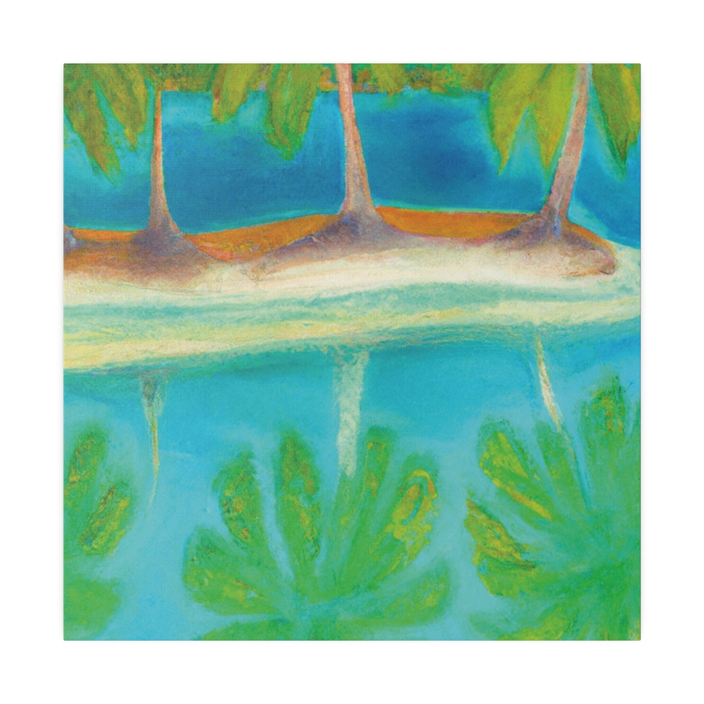 3294K - Bahamas Ocean Painting Print | Bahamas | Ocean | Beach | Poster | Home Decor | Wall Art | Canvas