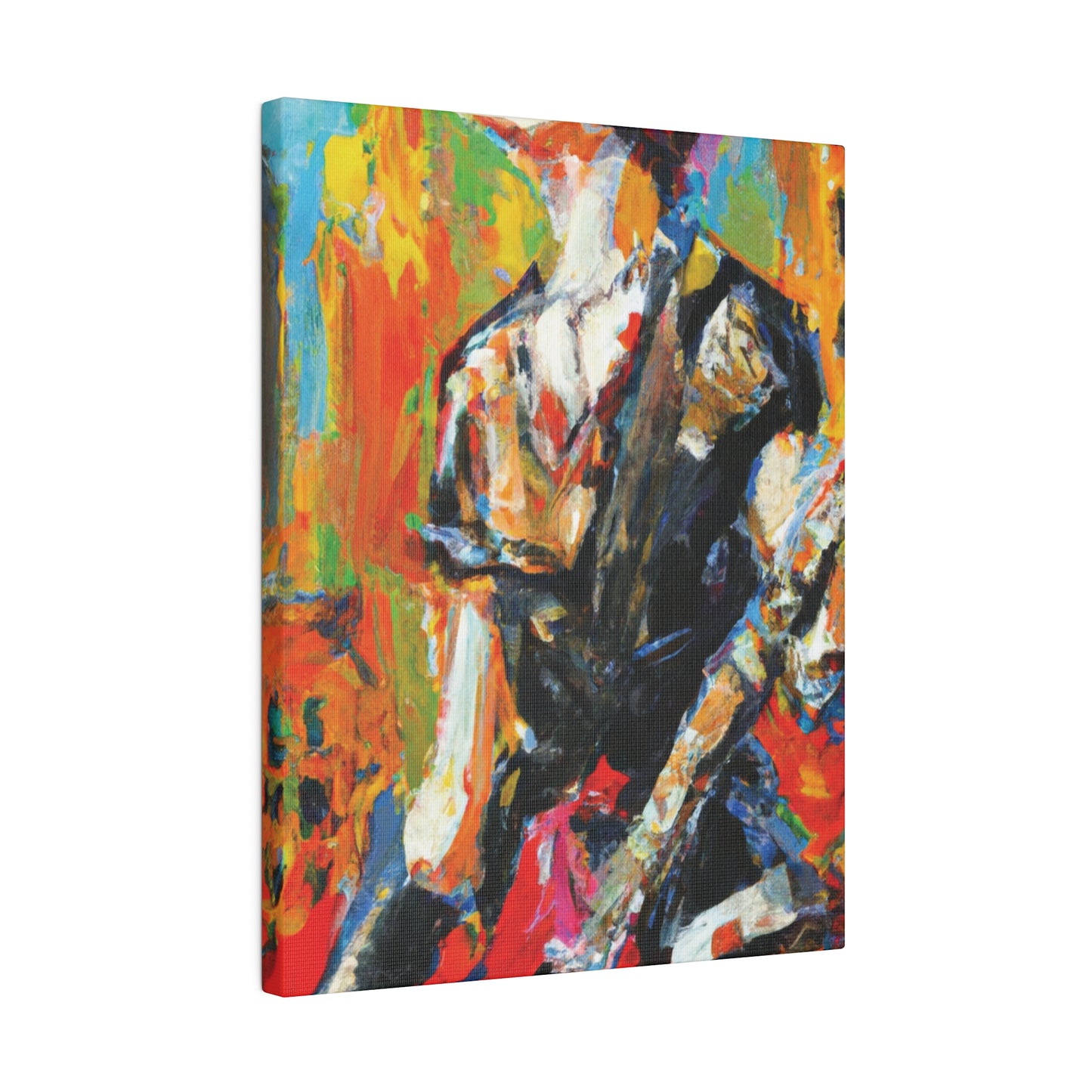 5867V - Rockstar Oil Painting Style Print | Poster | Home Decor | Wall Art | Music Art | Canvas