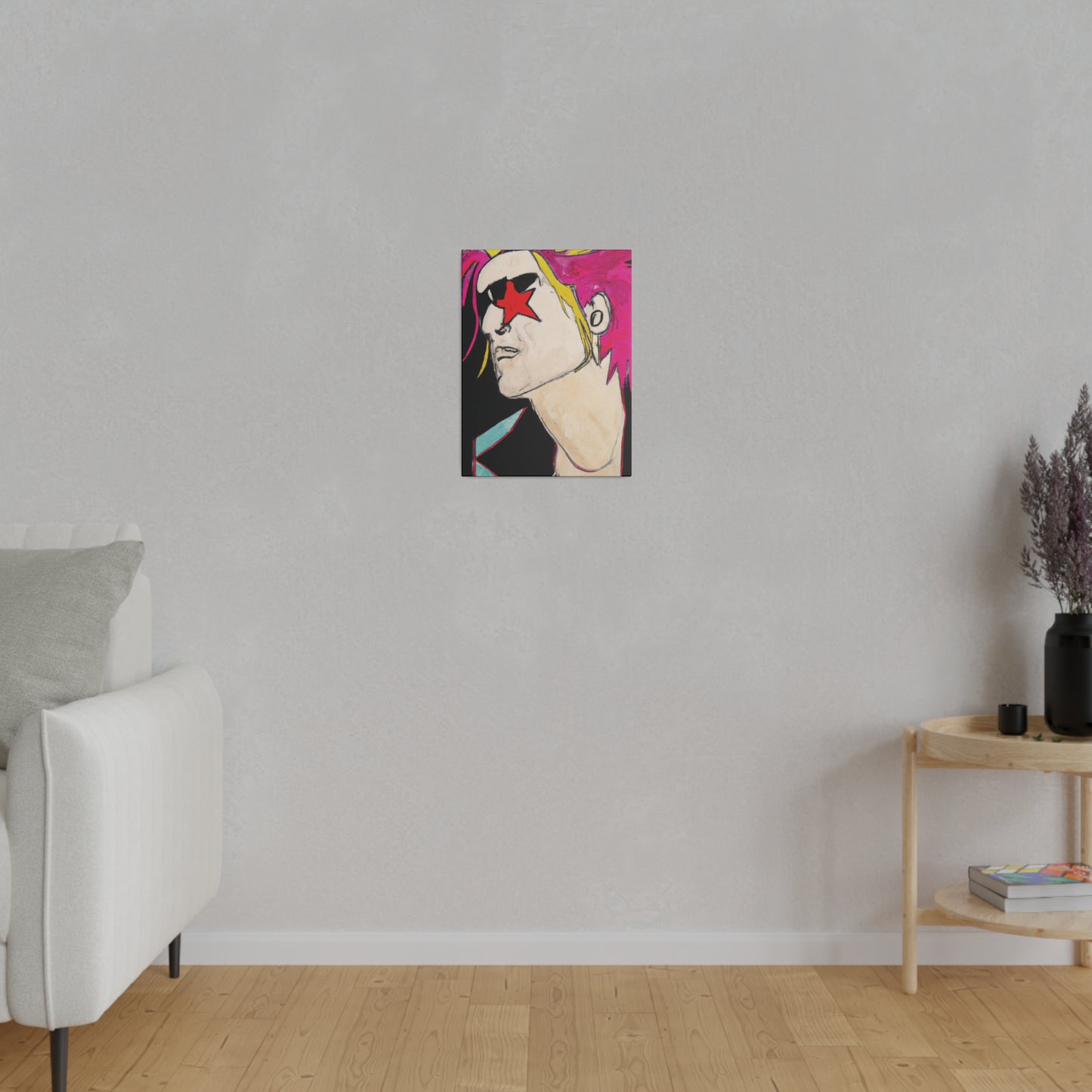 1845V - Rockstar Painting Print | Face | Abstract | Poster | Home Decor | Wall Art | Music Art | Canvas