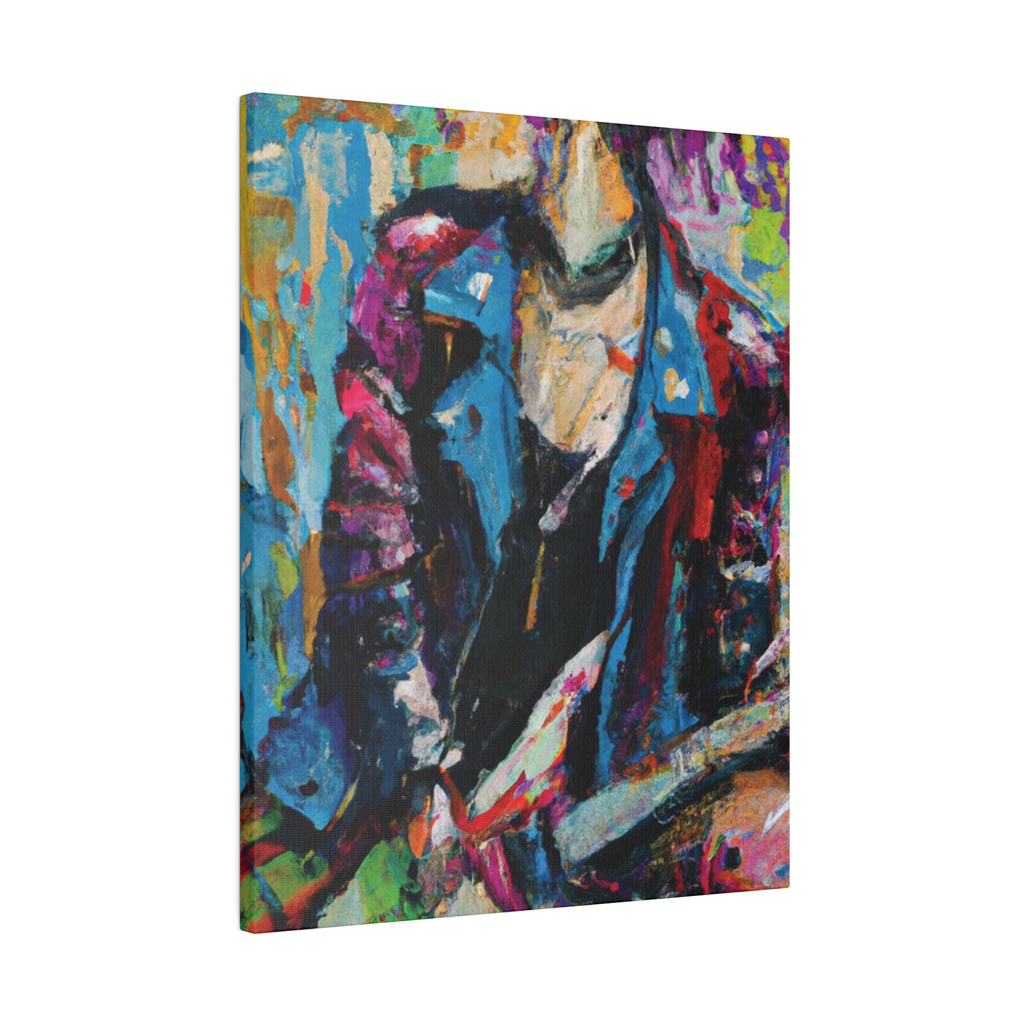 9653F - Rockstar Oil Painting Style Print | Poster | Home Decor | Wall Art | Music Art | Canvas
