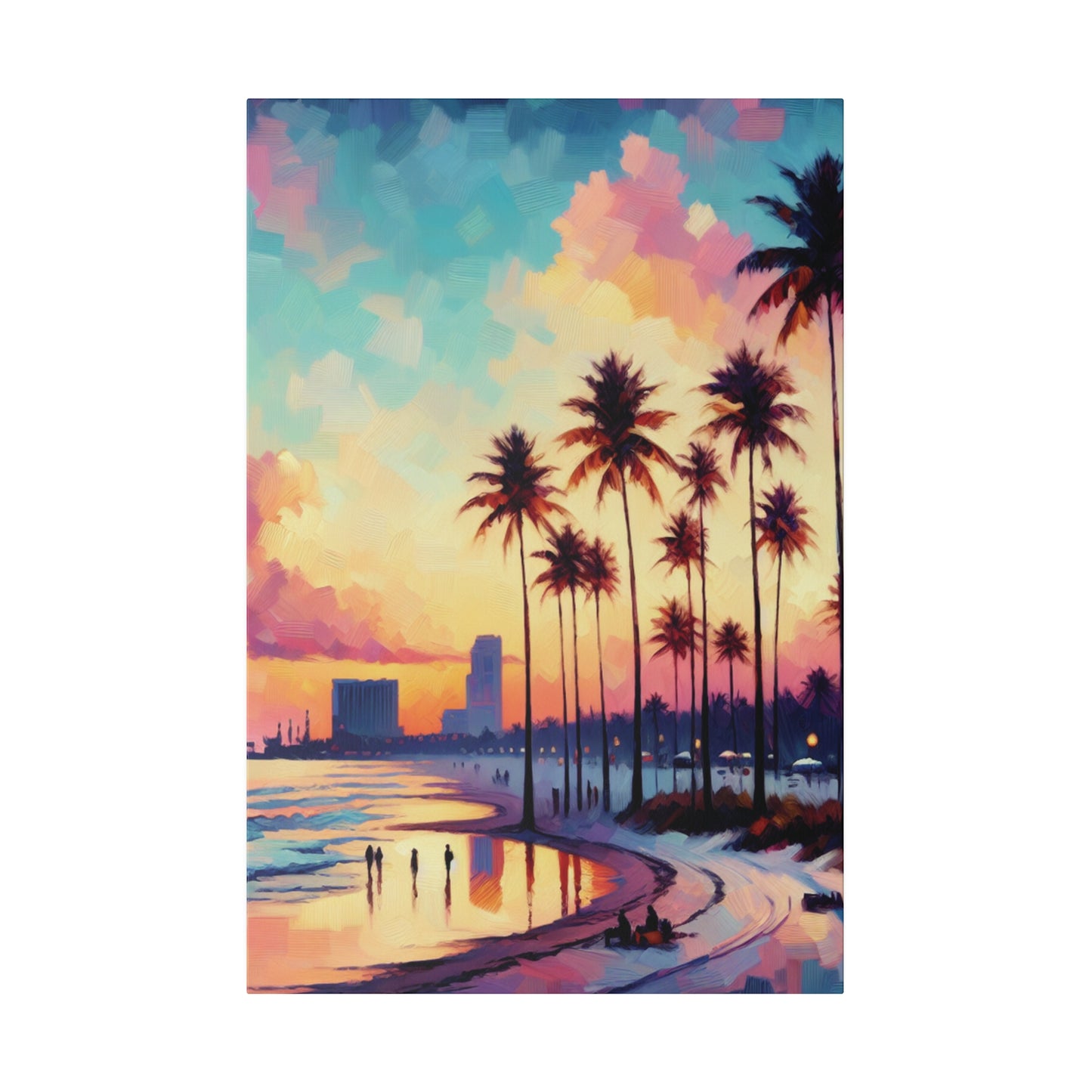 8816Y - miami beach art, sunset background, ocean art work, beach art work, sunset designs, miami beach painting, miami beach print