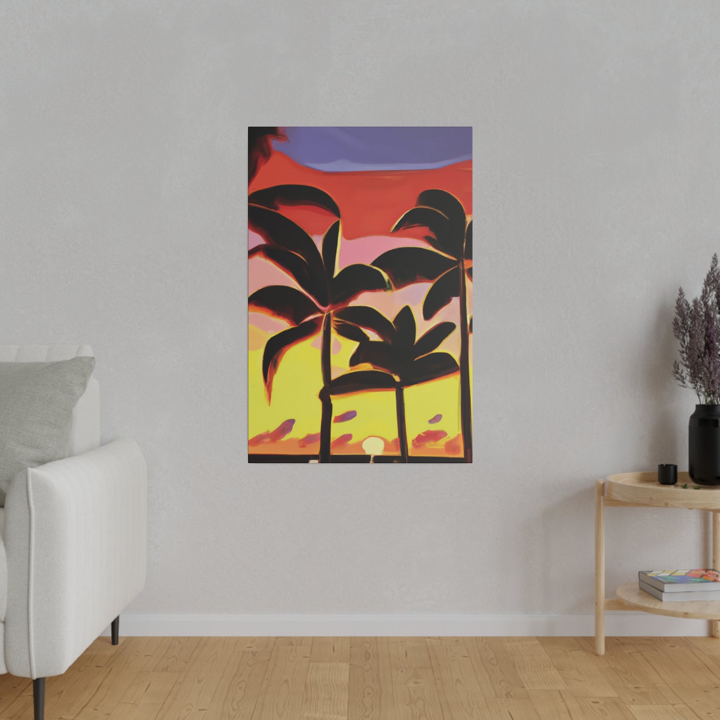 8456F - Miami Beach Sunset Painting Print | Miami | Beach | Sunset | Poster | Home Decor | Wall Art | Canvas