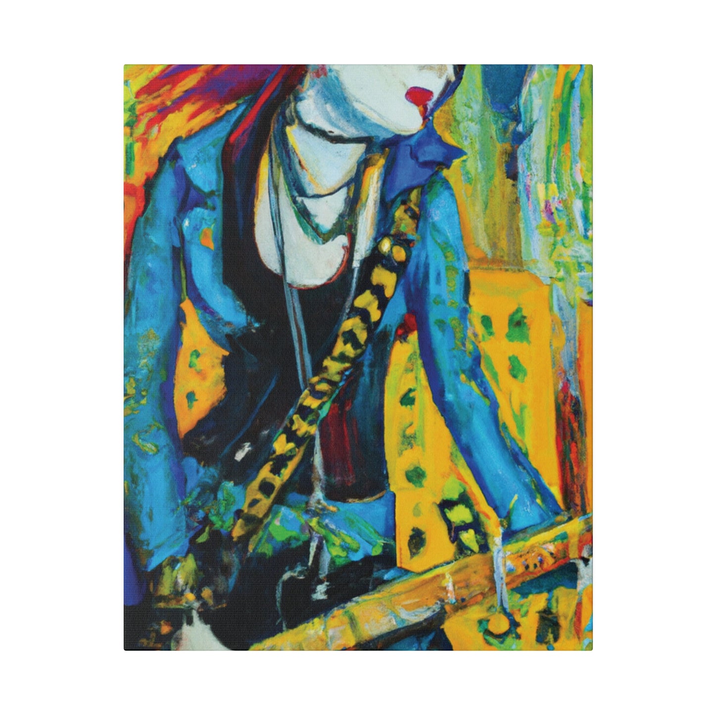 2344X - Rockstar Oil Painting Style Print | Poster | Home Decor | Wall Art | Music Art | Canvas