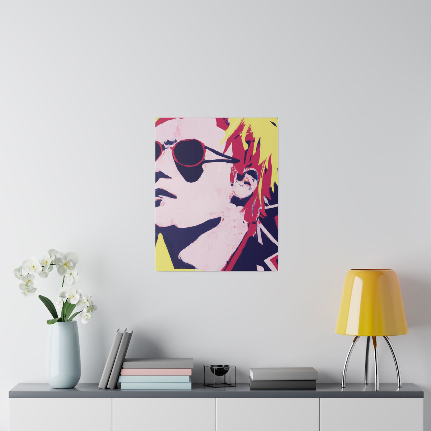 3173K - Rockstar Painting Print | Face | Abstract | Poster | Home Decor | Wall Art | Music Art | Canvas