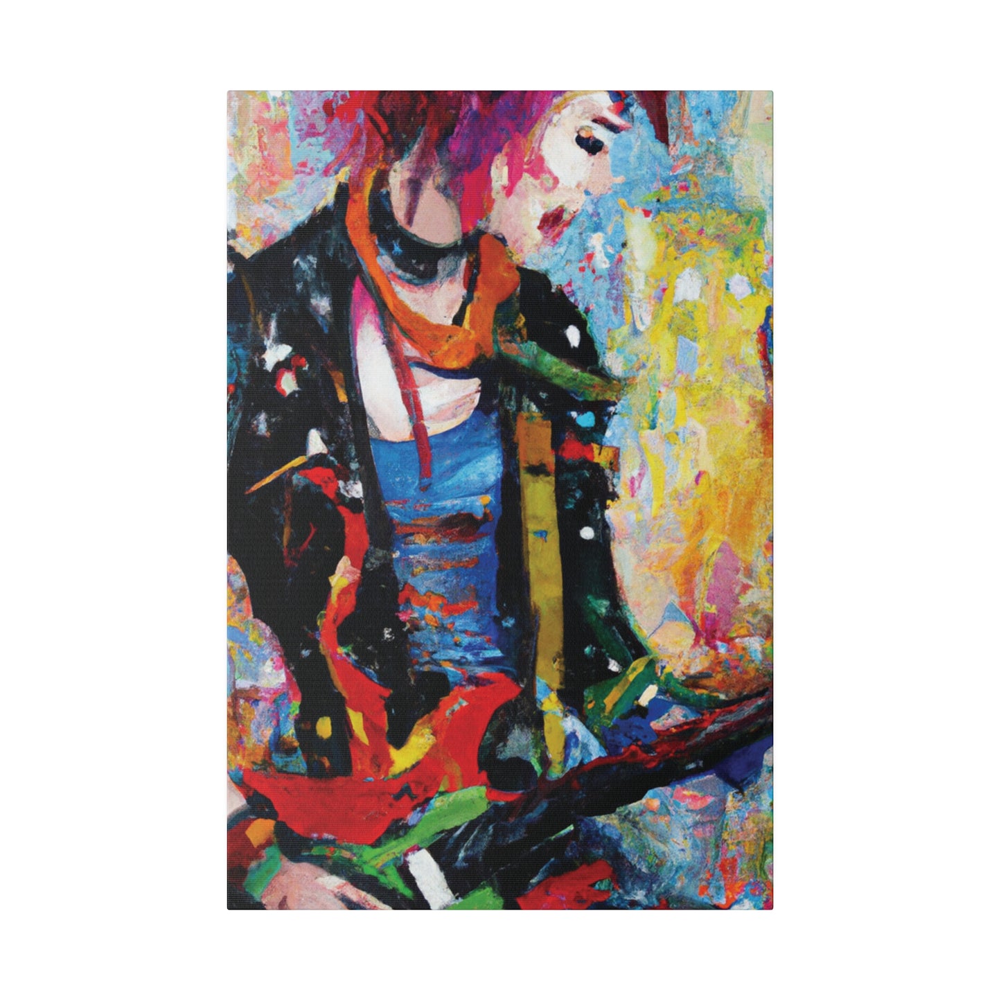 3151J - Rockstar Oil Painting Style Print | Poster | Home Decor | Wall Art | Music Art | Canvas