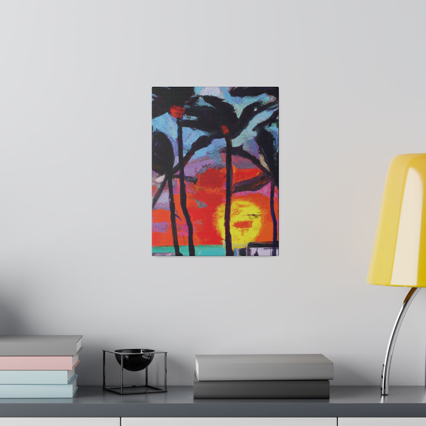 8407Q - Miami Beach Sunset Painting Print | Miami | Beach | Sunset | Poster | Home Decor | Wall Art | Canvas