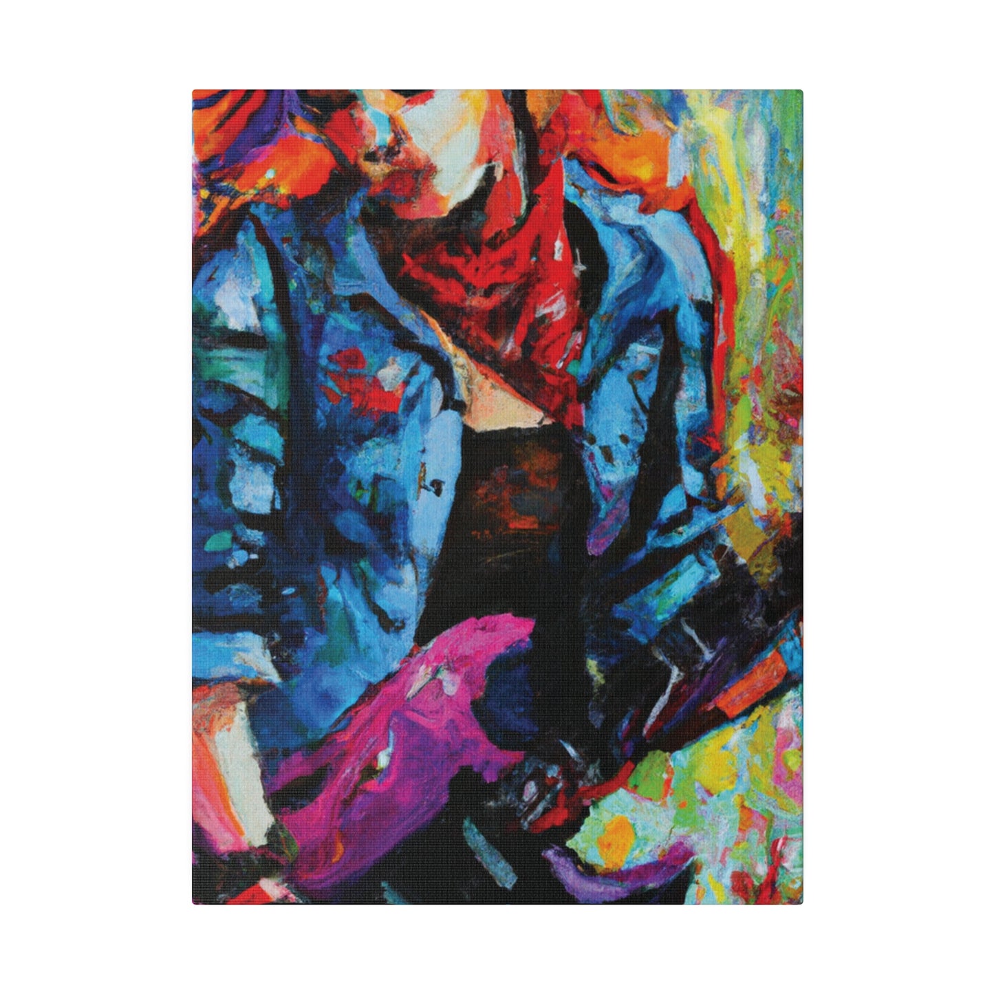 9531Q - Rockstar Oil Painting Style Print | Poster | Home Decor | Wall Art | Music Art | Canvas