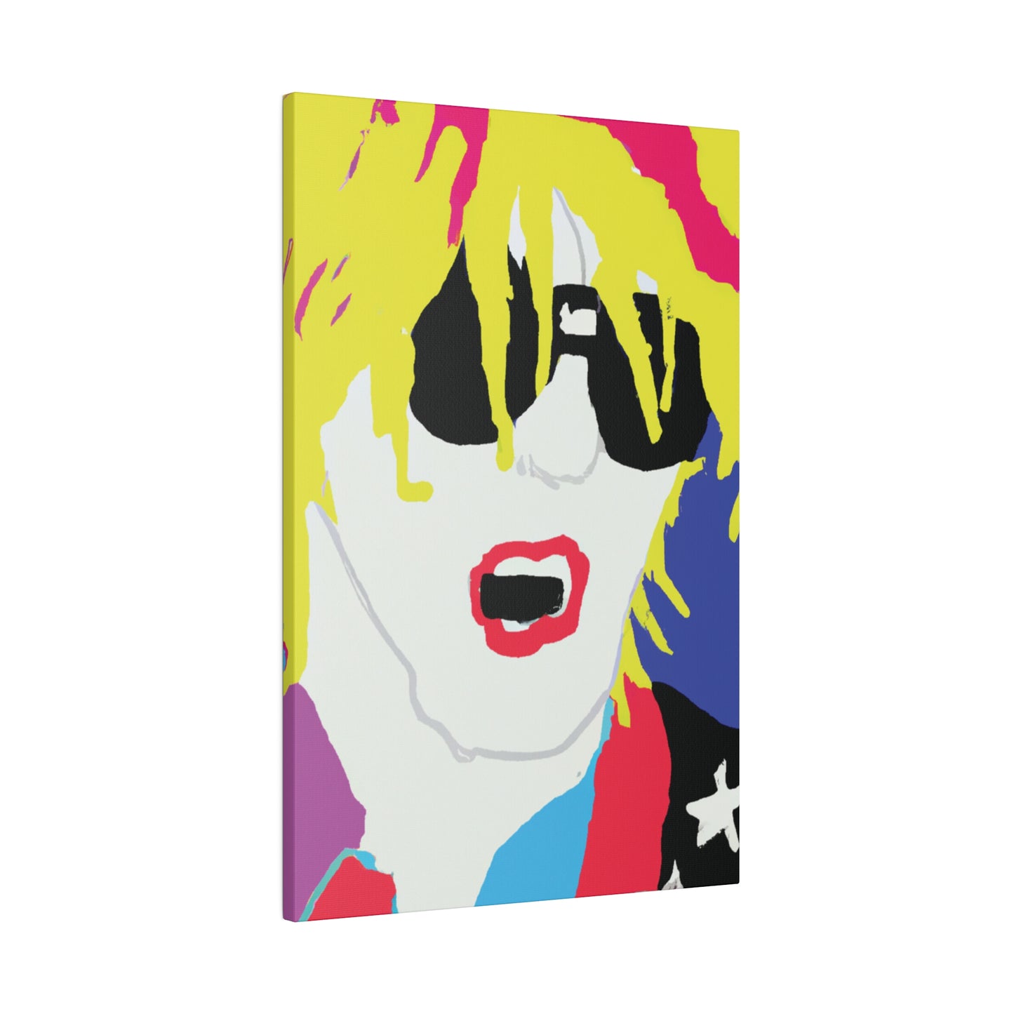 5917X - Rockstar Painting Print | Face | Abstract | Poster | Home Decor | Wall Art | Music Art | Canvas