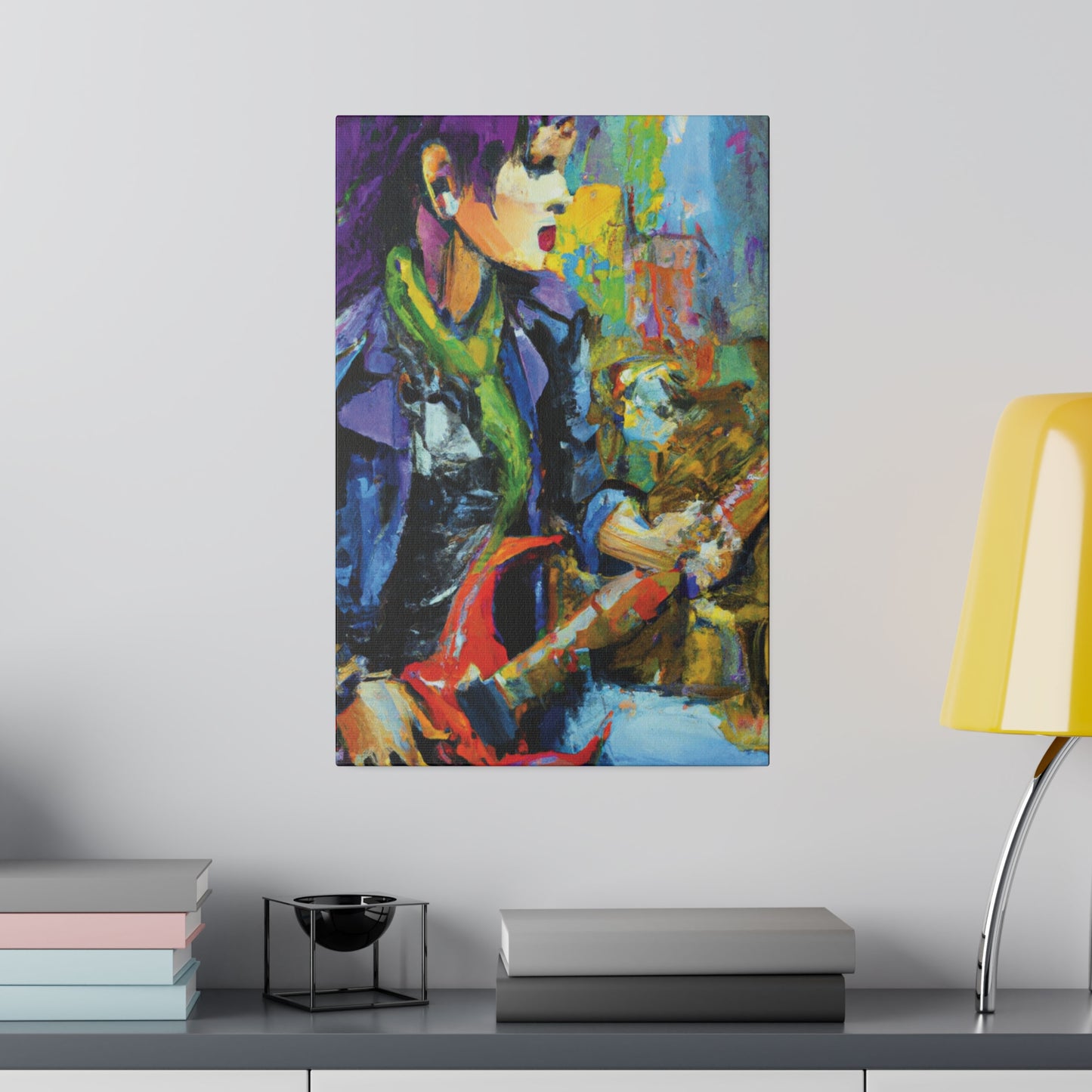 2047V - Rockstar Oil Painting Style Print | Poster | Home Decor | Wall Art | Music Art | Canvas