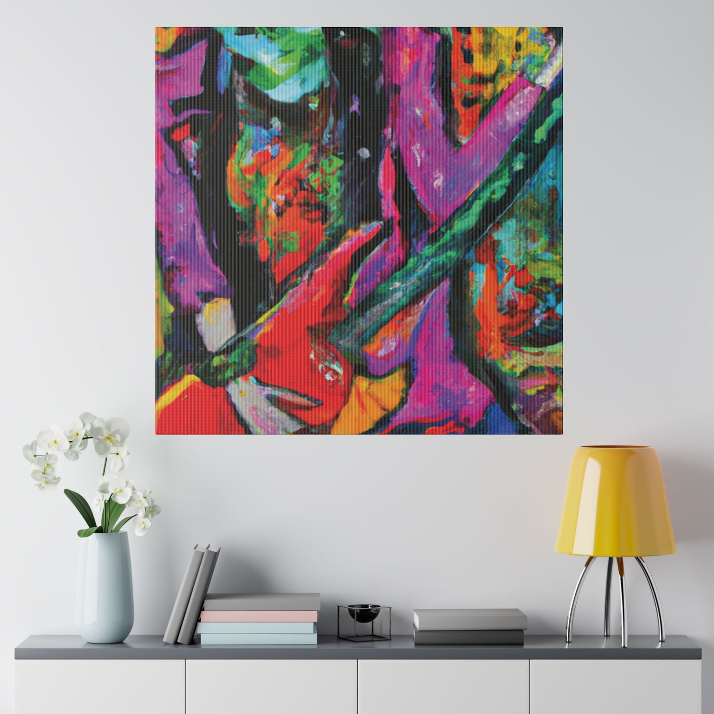 3861D - Rockstar Oil Painting Style Print | Poster | Home Decor | Wall Art | Music Art | Canvas