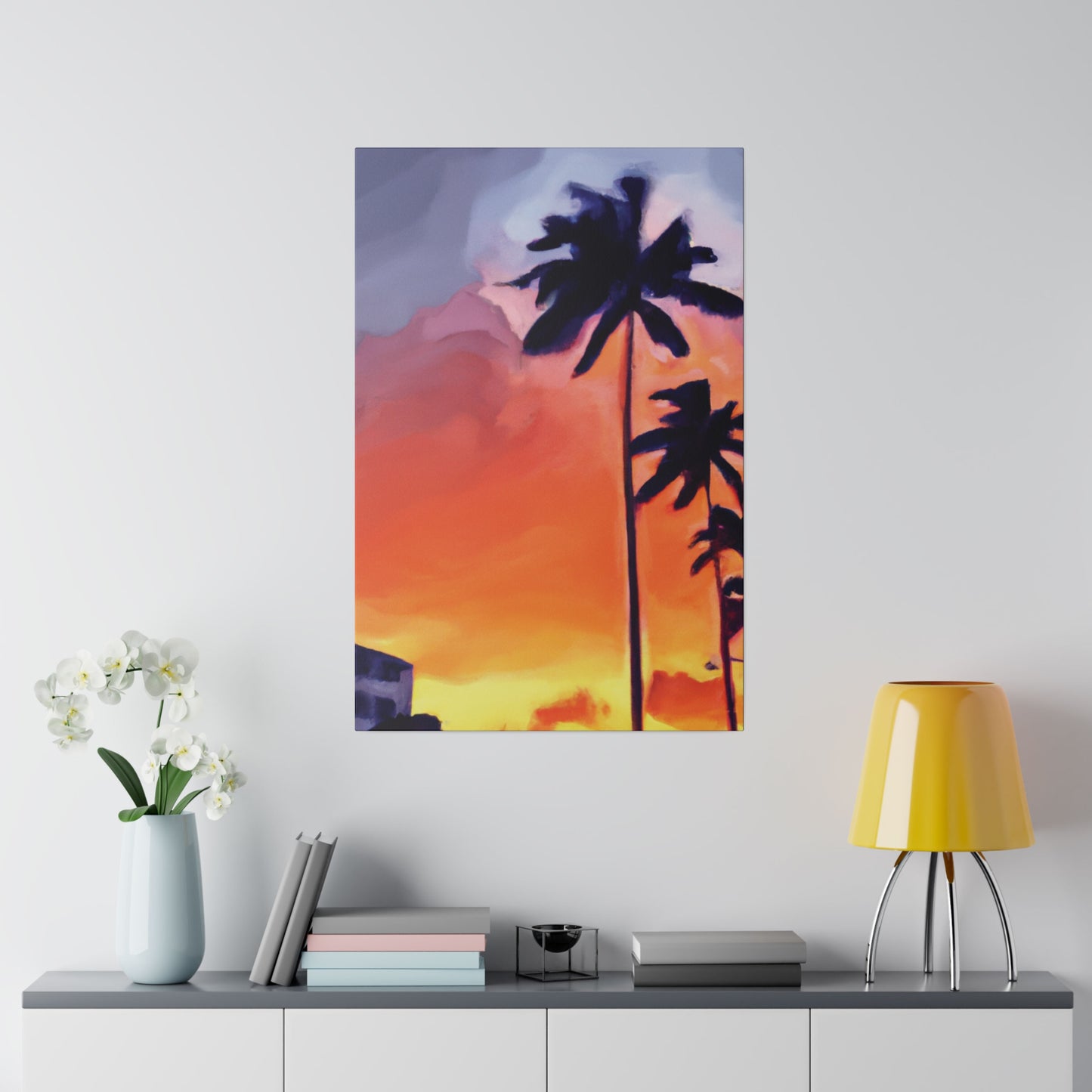 8625A - Miami Beach Sunset Painting Print | Miami | Beach | Sunset | Poster | Home Decor | Wall Art | Canvas