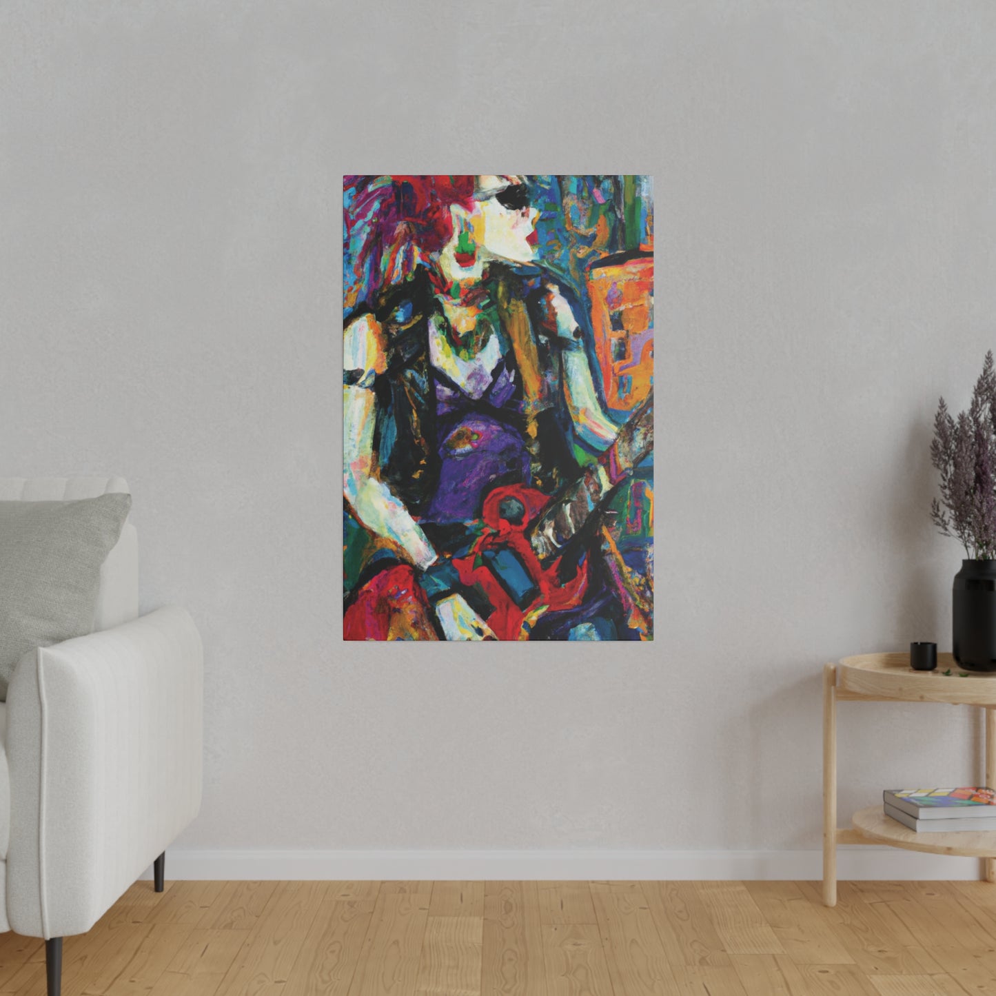 6874R - Rockstar Oil Painting Style Print | Poster | Home Decor | Wall Art | Music Art | Canvas