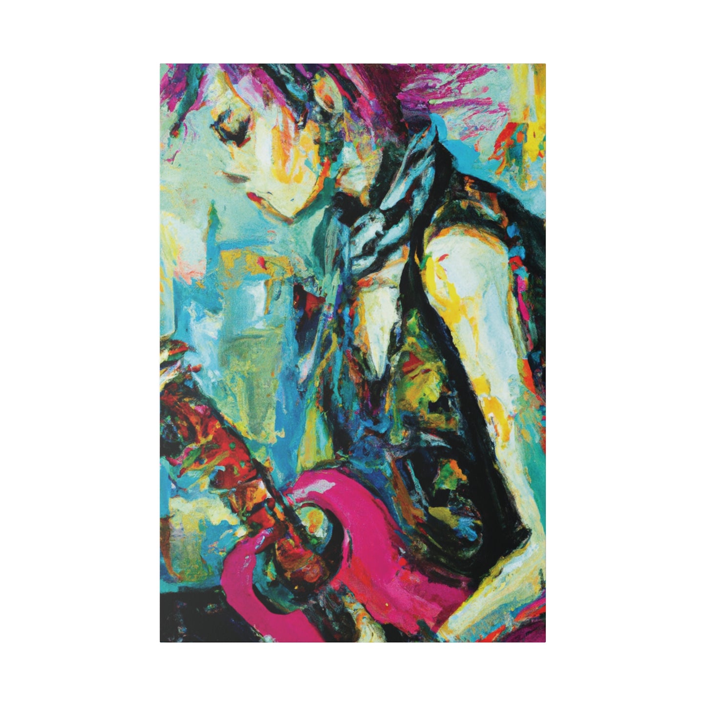 4727S - Rockstar Oil Painting Style Print | Poster | Home Decor | Wall Art | Music Art | Canvas