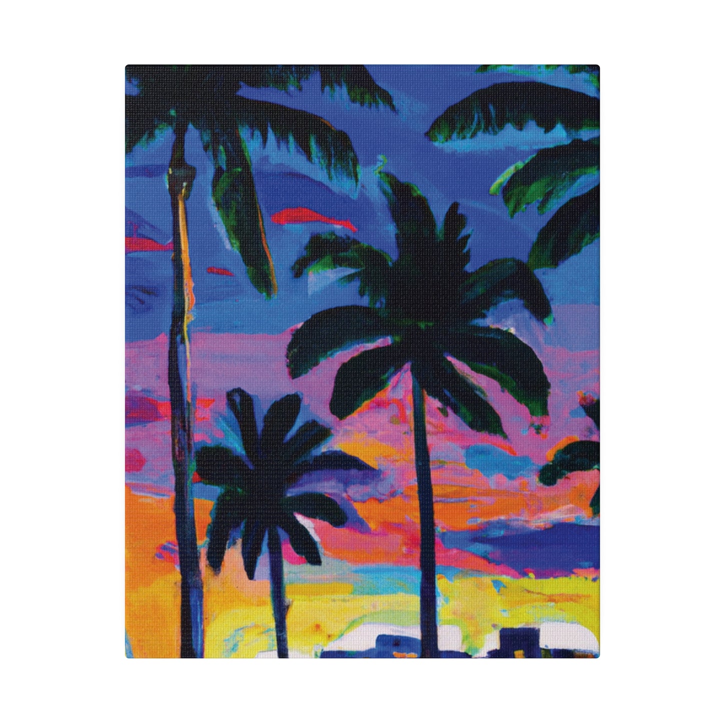 4621L - Miami Beach Sunset Painting Print | Miami | Beach | Sunset | Poster | Home Decor | Wall Art | Canvas