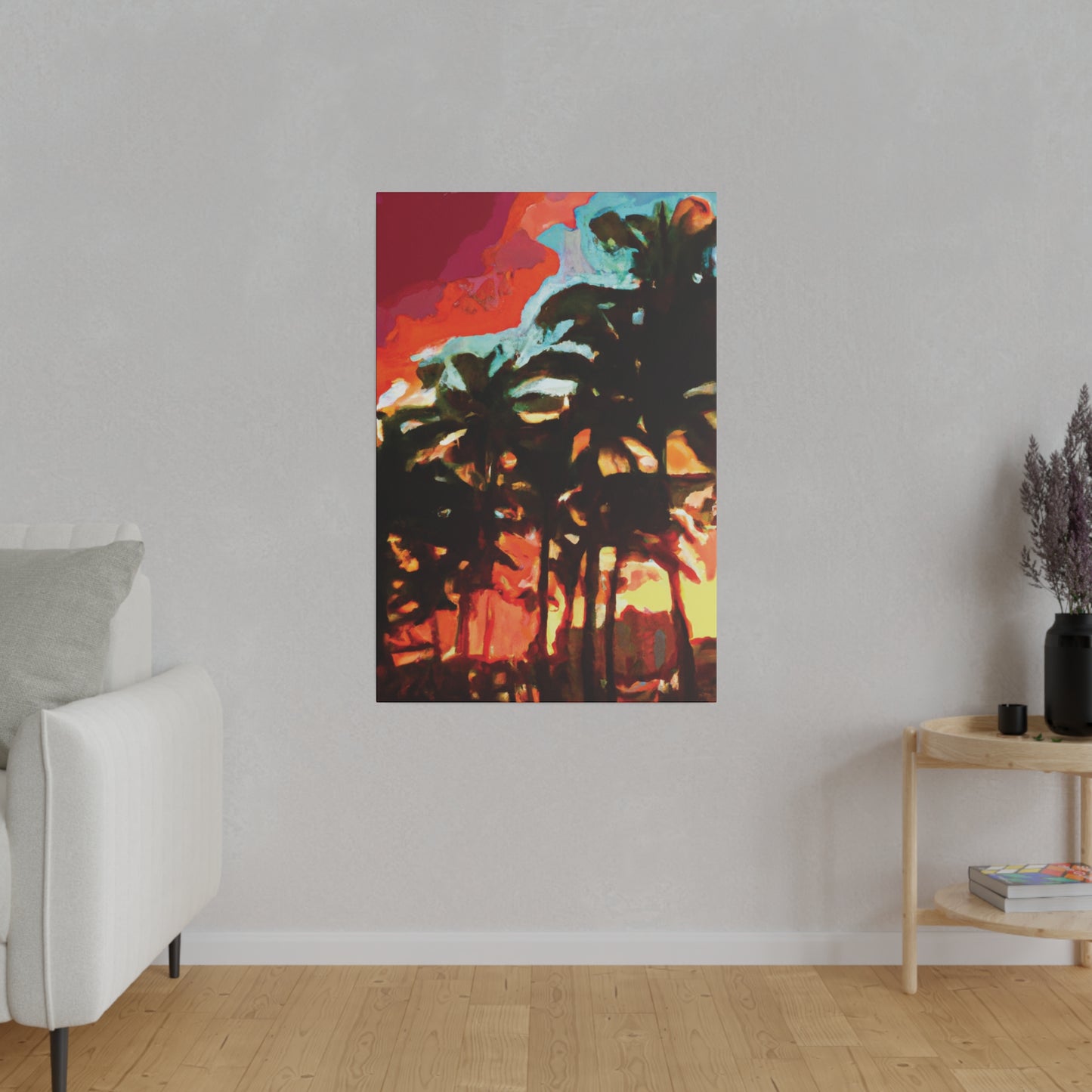 4052W - Miami Beach Sunset Painting Print | Miami | Beach | Sunset | Poster | Home Decor | Wall Art | Canvas