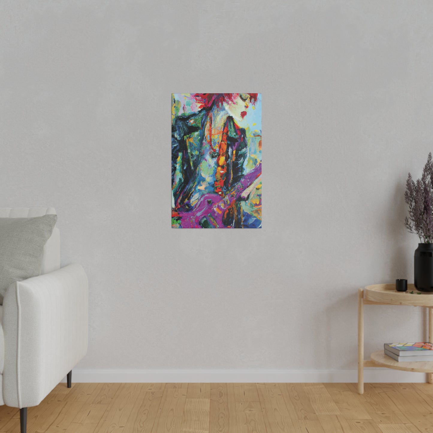 9351Q - Rockstar Oil Painting Style Print | Poster | Home Decor | Wall Art | Music Art | Canvas