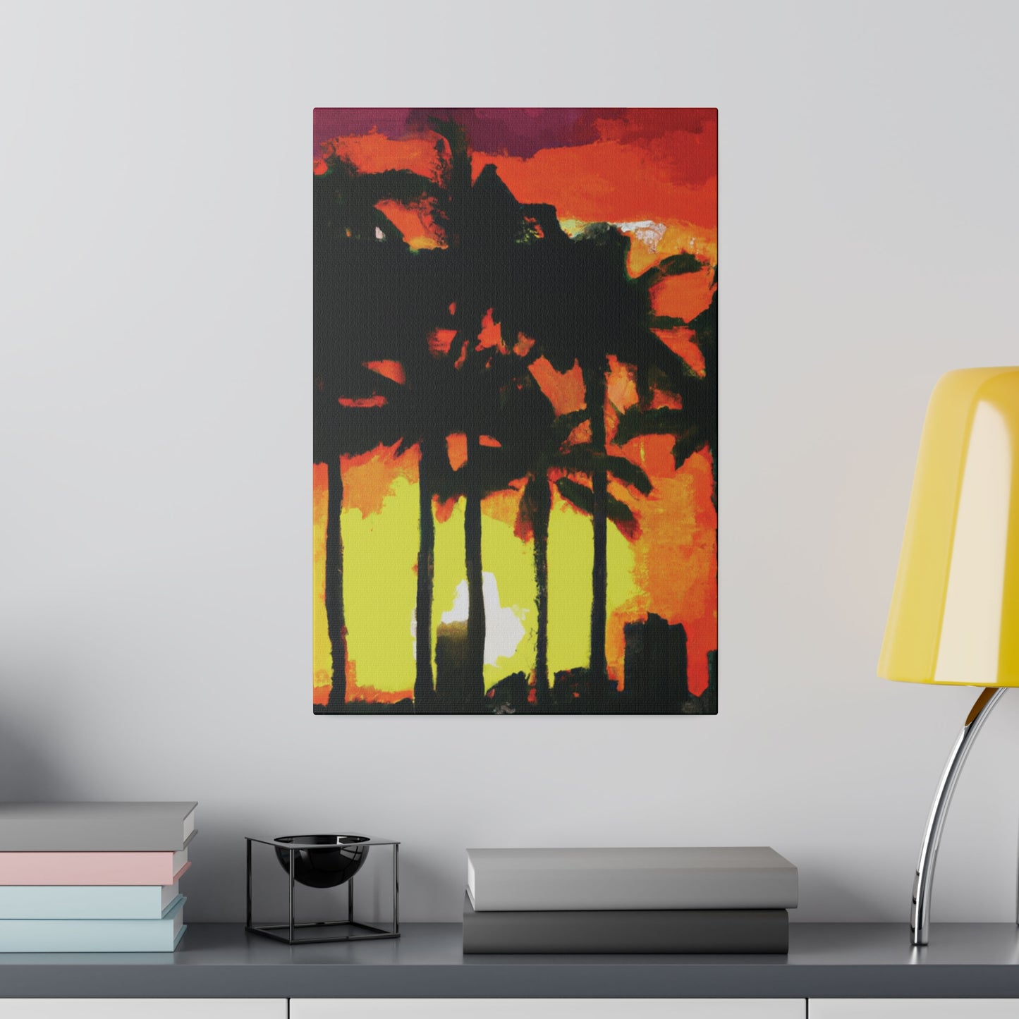 8291L - Miami Beach Sunset Painting Print | Miami | Beach | Sunset | Poster | Home Decor | Wall Art | Canvas