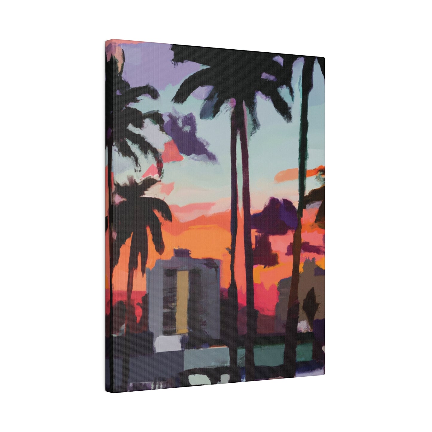 8405R - Miami Beach Sunset Painting Print | Miami | Beach | Sunset | Poster | Home Decor | Wall Art | Canvas