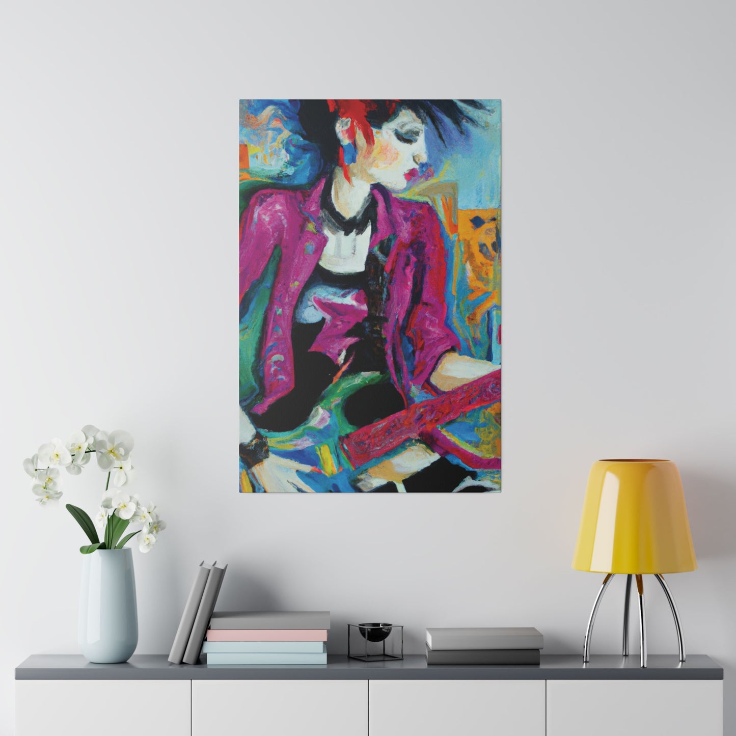 2711A - Rockstar Oil Painting Style Print | Poster | Home Decor | Wall Art | Music Art | Canvas